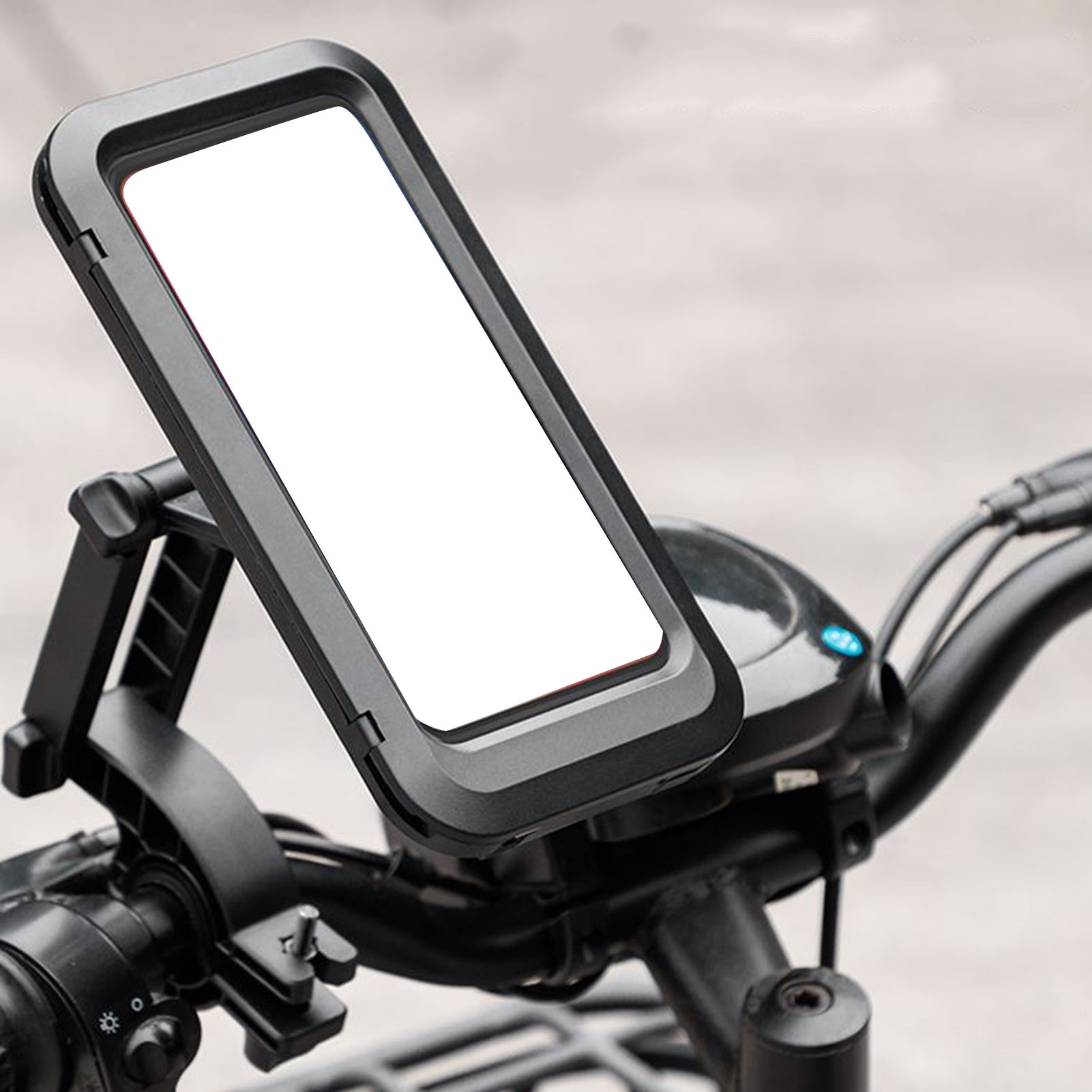 Wasserdichte Fahrrad-handyhalterung, 360° Verstellbare Lenkertasche Aus Abs-pvc-nylon, Kompatibel Mit 22-28 Mm Lenkern, Smartphones Bis Zu 6,7 Zoll.
