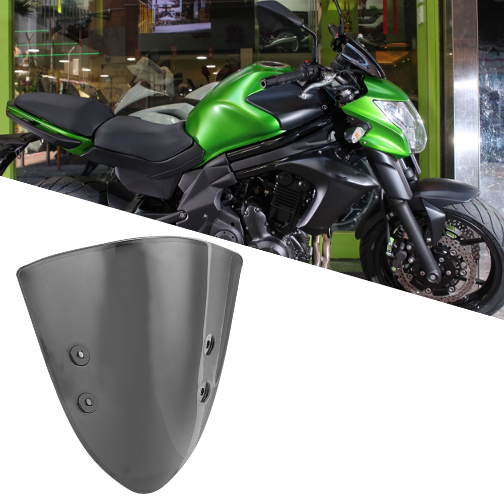 Kawasaki Er-6n Motorrad-windschutzscheibe 2012-2014, Schwarzer Windabweiser, Schutzscheibe