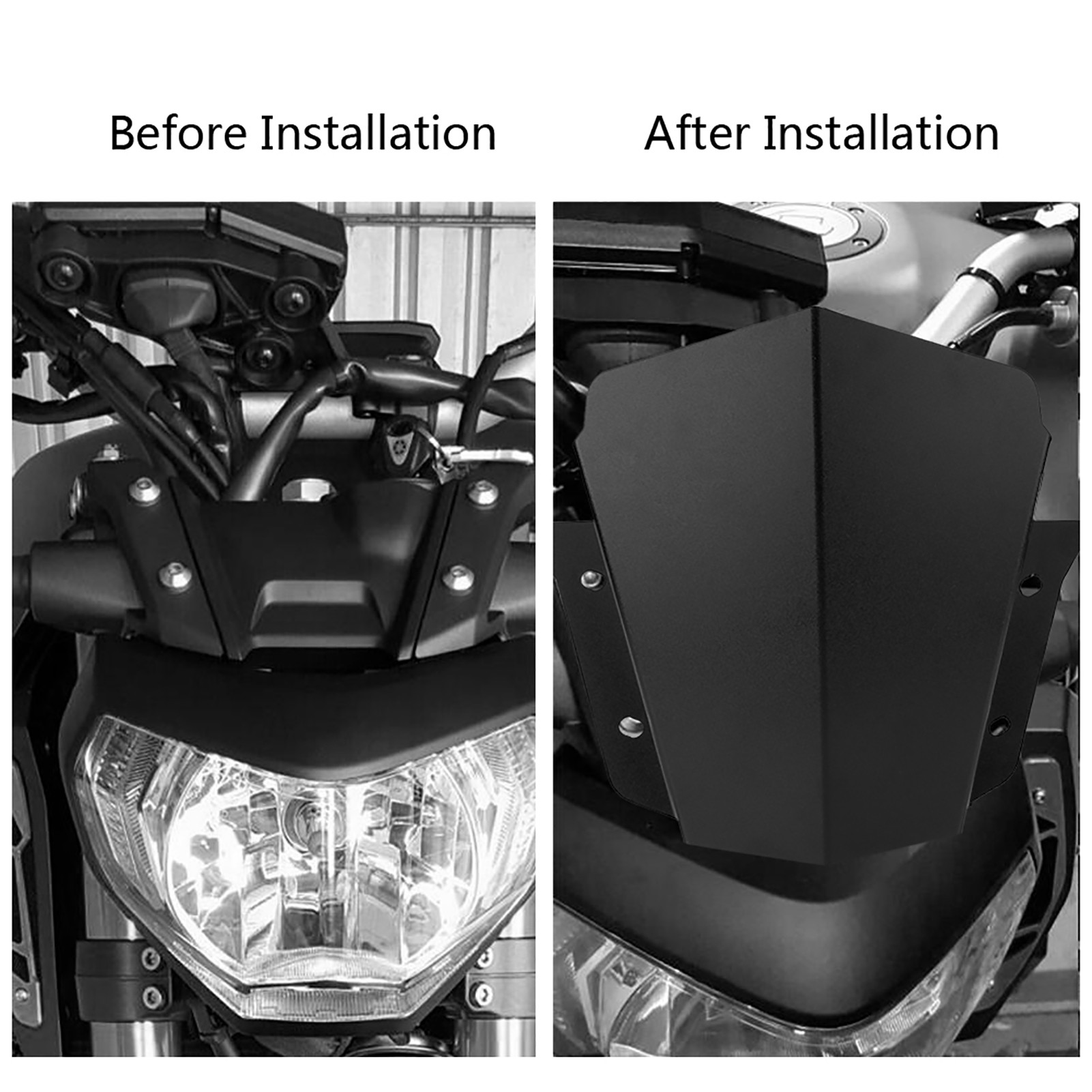 Schwarze Motorrad-windschutzscheibe Für Yamaha Mt-09 (2014–2016), Getönte Windschutzscheibe (zubehör)