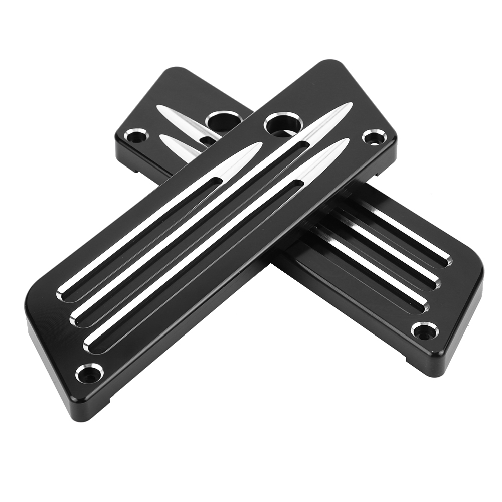 Paar Cnc-gefräste Aluminium-verschlusskappen Für Motorradkoffer, Schwarz, Für Touring-modelle 1993–2013, Seitengepäckbefestigung