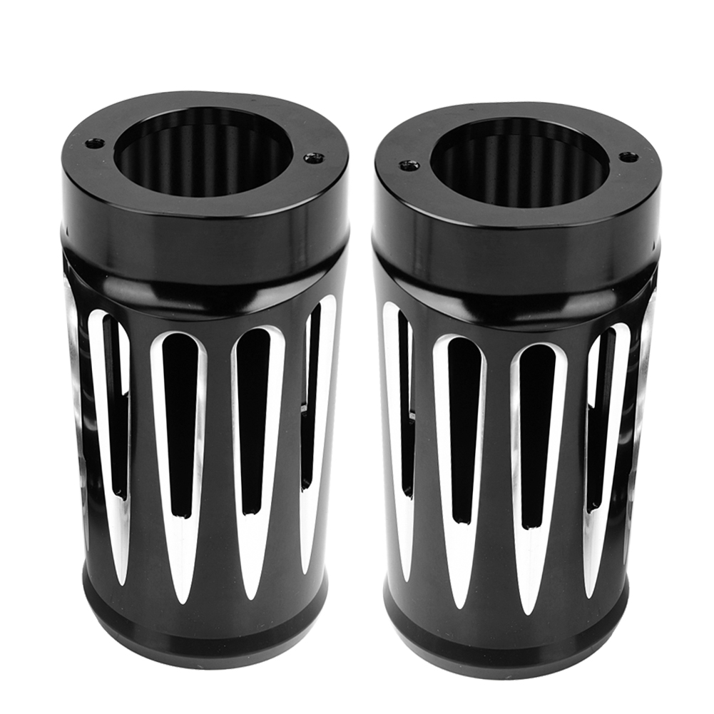 Gabelkotflügel Aus Aluminiumlegierung, Stoßfeste Staubschutzabdeckung Für Flt Flhr Touring-motorräder, Schwarzes Paar, Schutz Für Den Vorderen Stoßdämpfer.