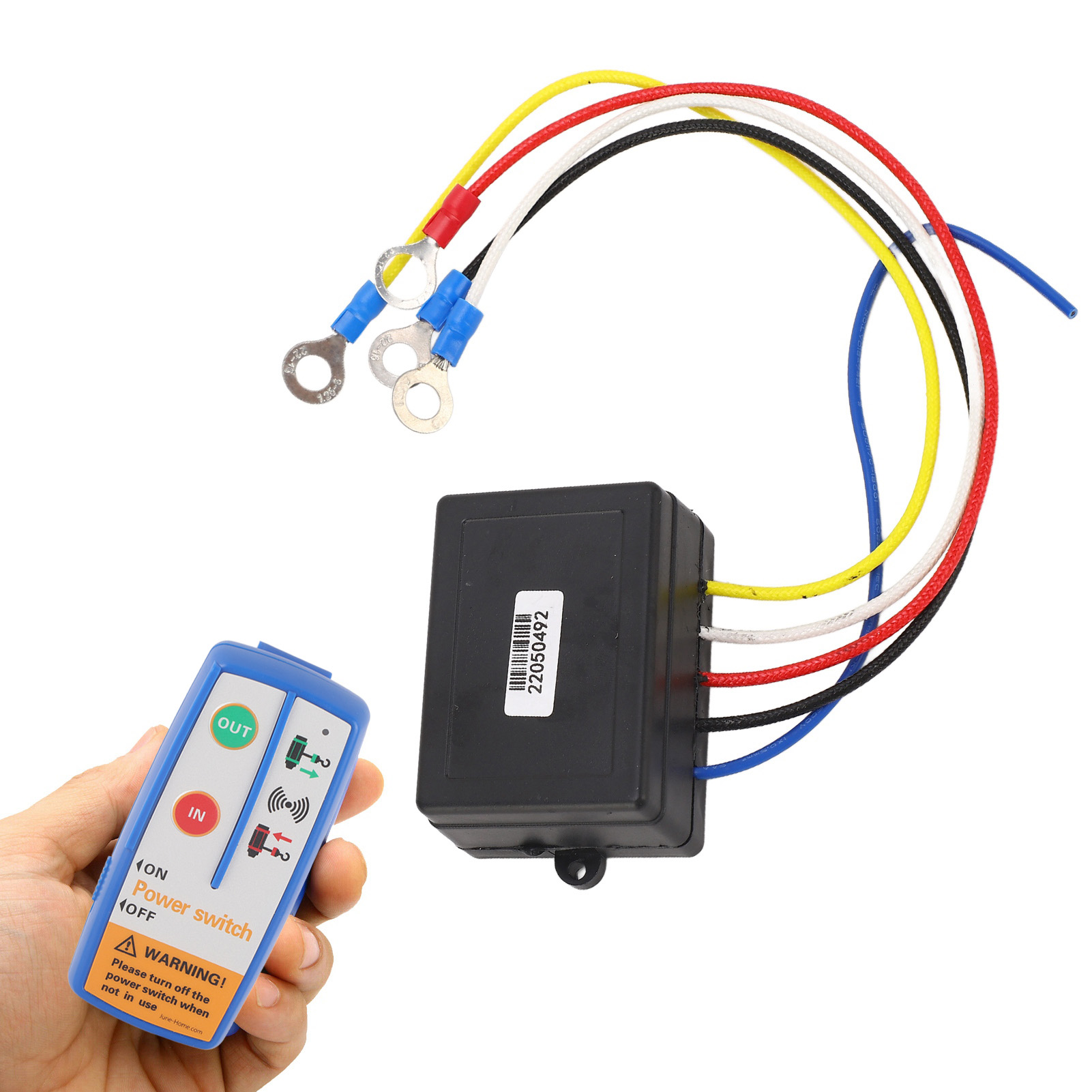 Elektrische Seilwinde Mit Funkfernbedienung, 12–24 V, 120 W, Ersatzschalter Für Lkw, Atv Und Suv, Fernbedienungssystem