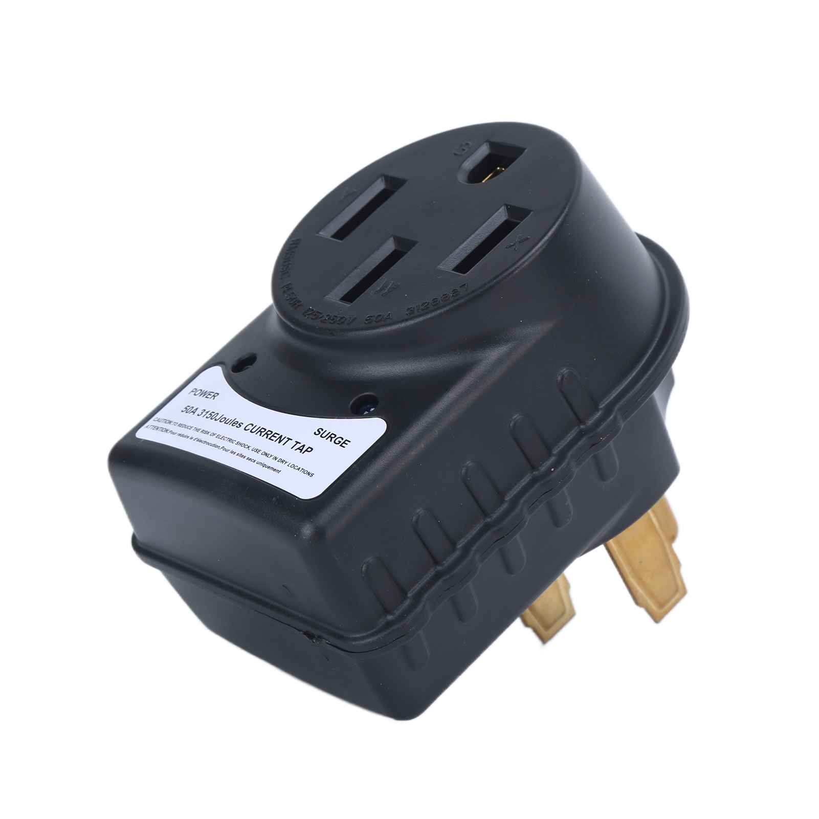 Rv 50a Stecker Auf Buchse 125/250v 3150j Überspannungsschutz Mit Led-anzeige Für Wohnwagen Und Wohnmobile, 50-ampere-steckeradapter