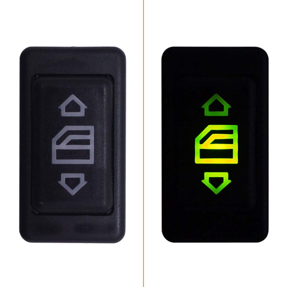 12v/24v 10a 6-poliger Elektrischer Fensterheberschalter Für Autos Mit Grüner Led-anzeige, Universeller Bedienknopf Für Pkw