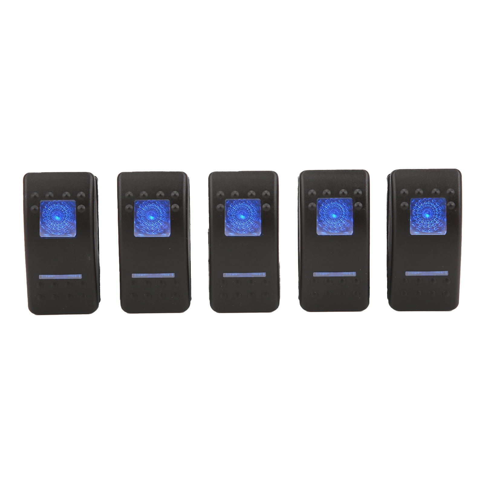 5-poliger 12v/24v Led-wippschalter Für Auto/lkw, Bedienfeld Mit Blauer Hintergrundbeleuchtung Und Jumper, Robust Und Praktisch