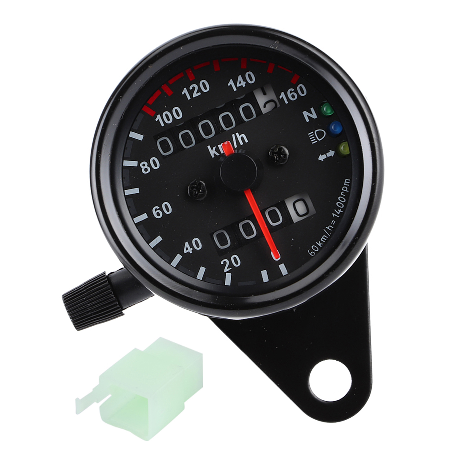 Universeller Motorrad-tachometer, Geschwindigkeitsanzeige Mit Zwei Signalen (km/h), Schwarz, 12v-kompatibel