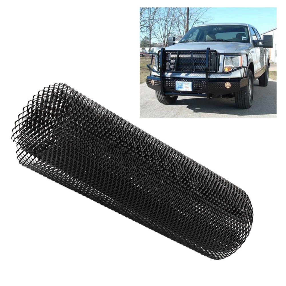 Universelles 4x8 Mm Rautenförmiges Aluminium-gitter Für Stoßstangen Und Kühlergrills, Schwarzes Metallgitter, Auto-tuning-gitter, Karosserieschutznetz