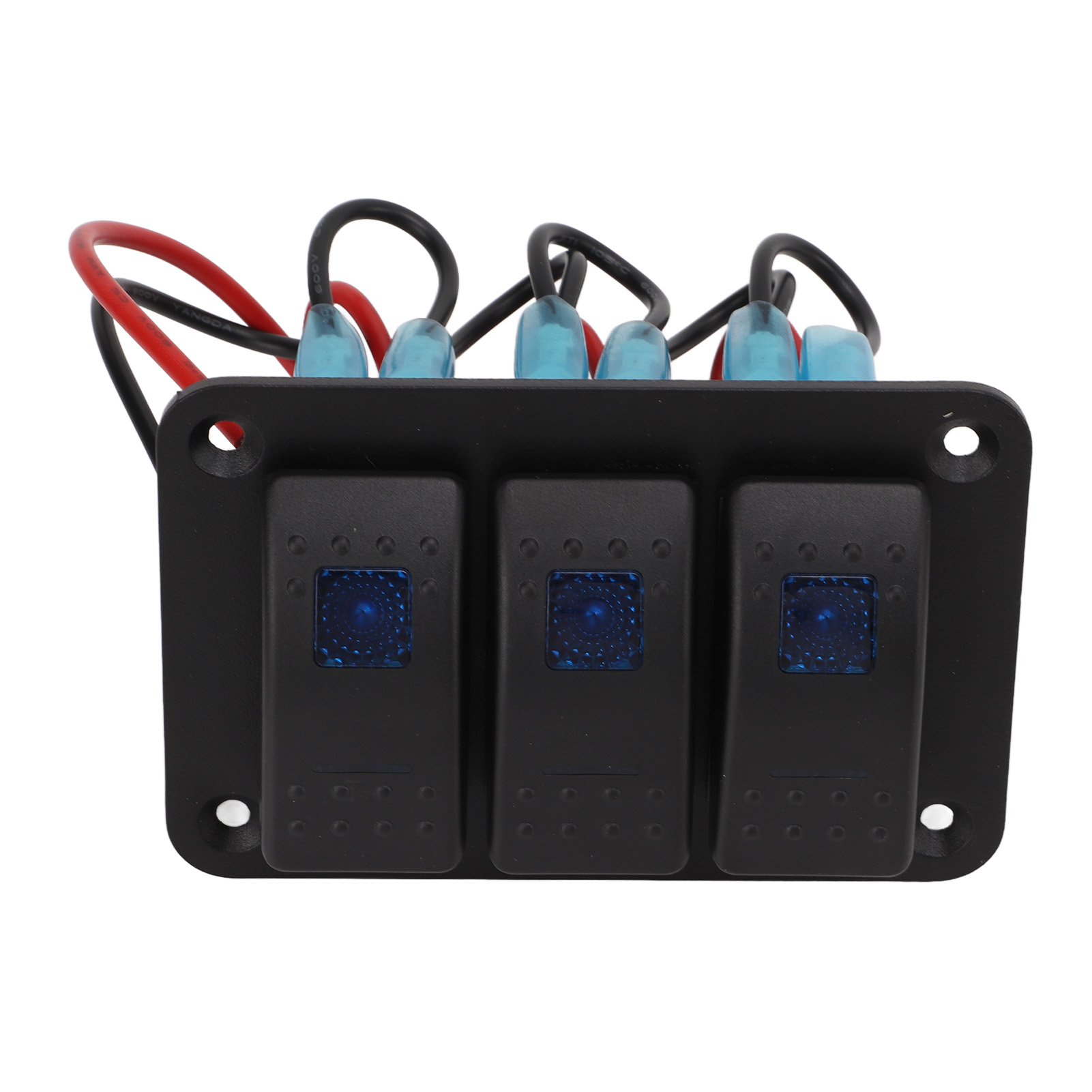 3-positionen-wippschalter, Überstromschutz, Blaue Led-hintergrundbeleuchtung, Wasserdicht Nach Ip65, 12–24 V, Für Auto, Boot, Suv, Lkw