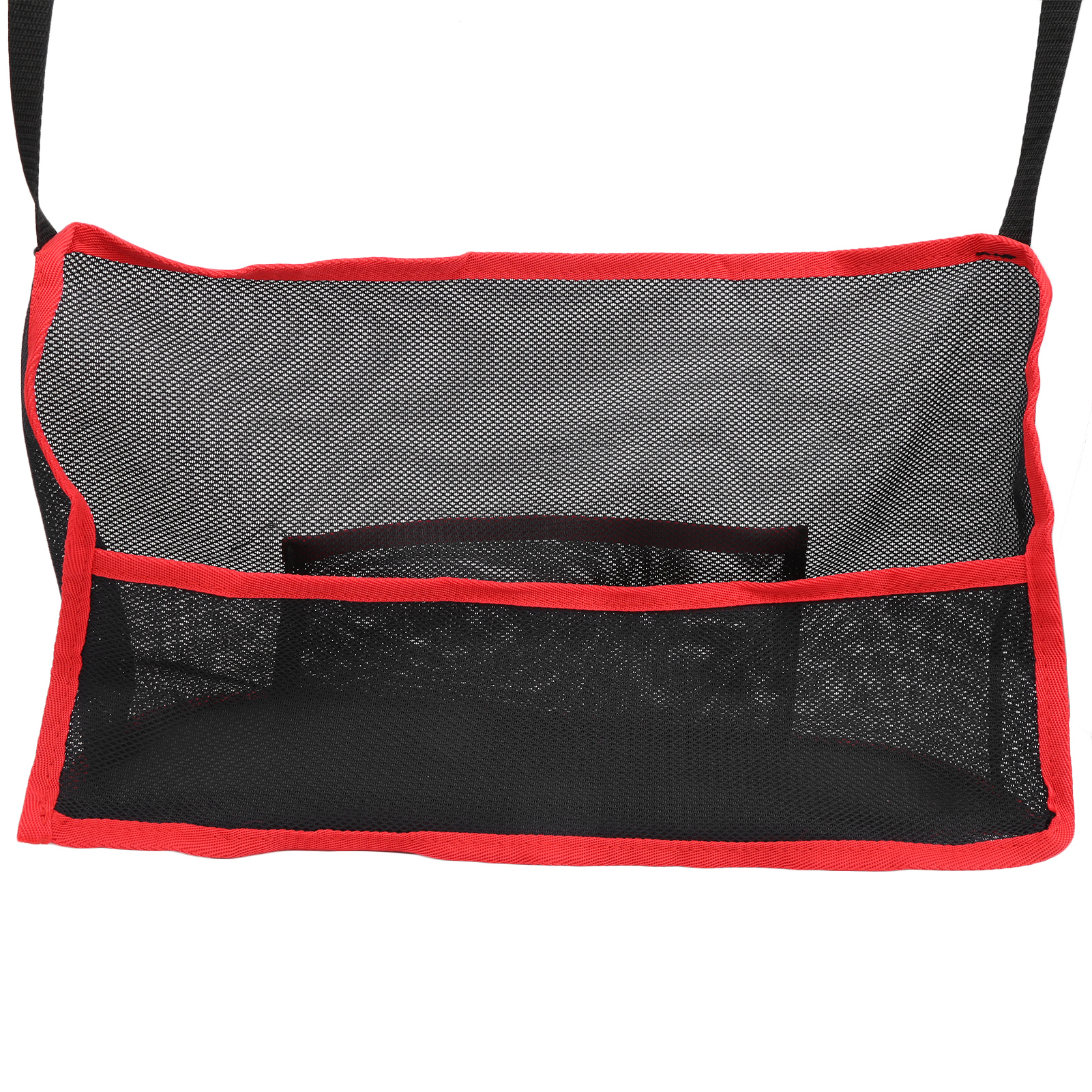 Universelles Aufbewahrungsnetz Zwischen Autositzen, Schwarzer Netzorganizer 260 X 405 Mm, Hundegitter Mit Rotem Rand, Autoschutztasche