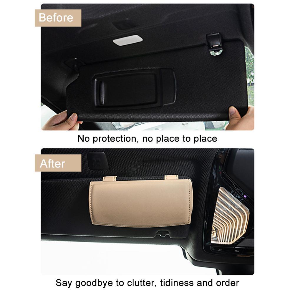 Sonnenbrillenhalter Für Die Sonnenblende, Organizer-etui Für Sonnenbrillen Im Auto, Sonnenblenden-zubehör Für Damen Und Herren, Schwarz, Einheitsgröße