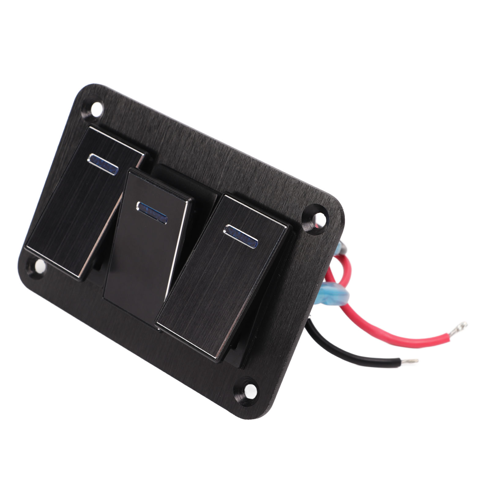 Vorverdrahtetes, Wasserdichtes 3-schalter-wippschalterfeld Aus Aluminiumlegierung Für Boote, Autos, Wohnmobile, Motorräder, Busse, Dc12v-24v