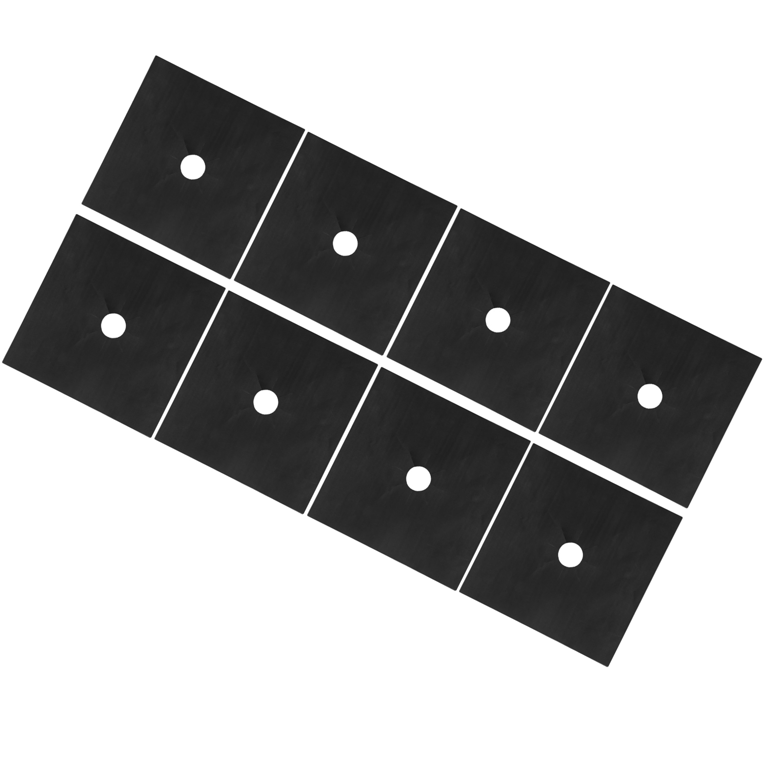 Set Mit 8 Wiederverwendbaren Kochfeldschonern Für Gasherde, Schwarze Schutzmatten, Fleckenabweisendes Küchenzubehör.