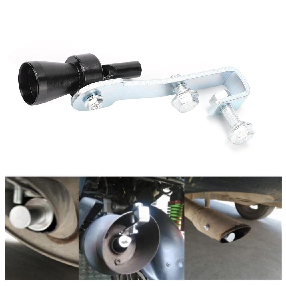 Auspuffpfeife/endschalldämpfer Aus Schwarzem Aluminium Als Zubehör Für Auto- Und Sportwagen-tuning