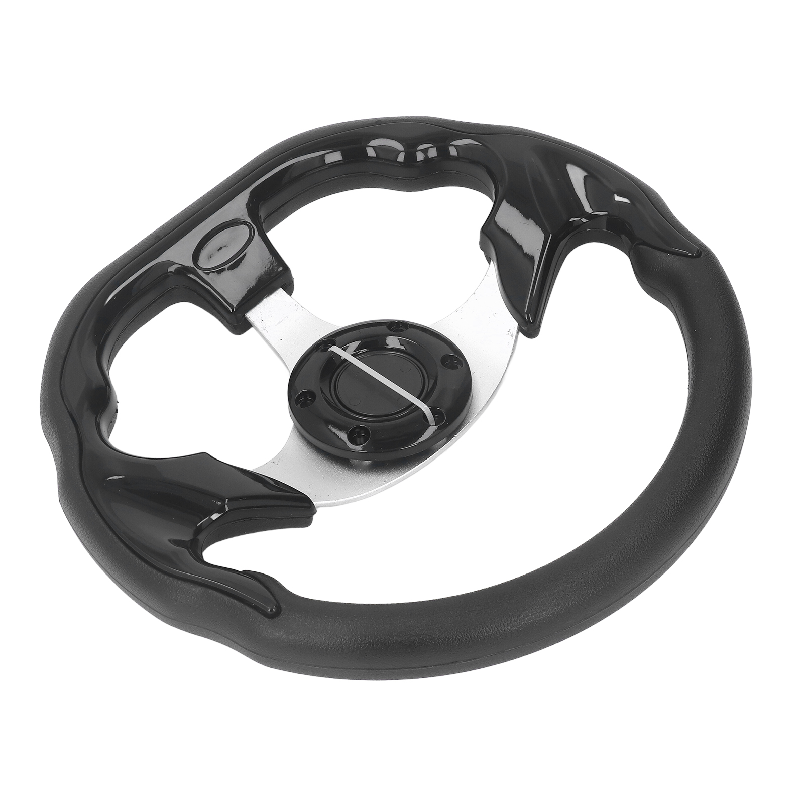 33 Cm Rennlenkrad, Schwarzes Pu-leder, Komfortabler Griff, Auto-ersatzlenkrad, Sportliches Design, Fahrzeuginnenausstattung