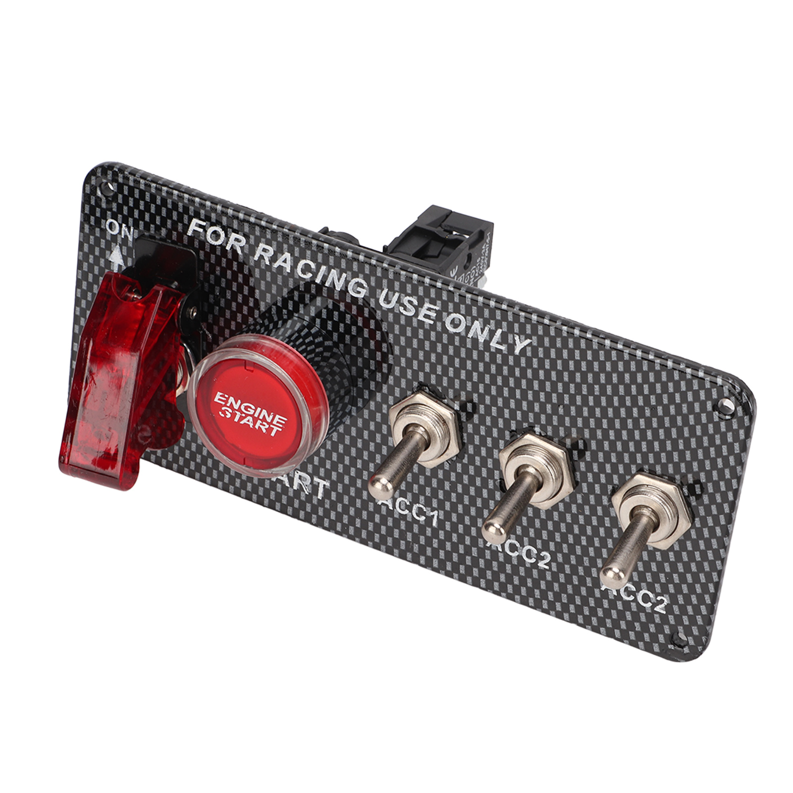Startknopf-wippschalterpanel Für Automotoren, 12 V, 40 A, Carbon-optik, Universell, Plug & Play