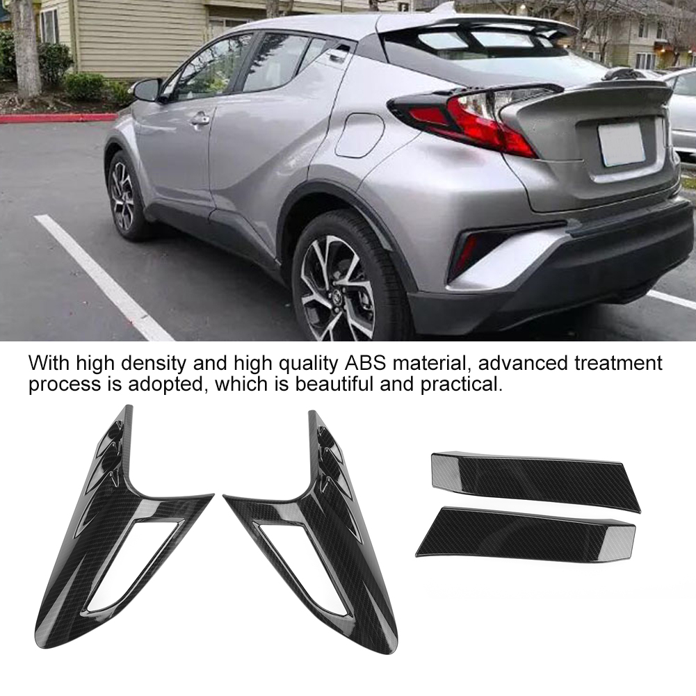 4 Zierblenden In Carbonfaser-optik Für Toyota C-hr Rückleuchten – Schwarze Schutzabdeckungen, 4-teiliges Set