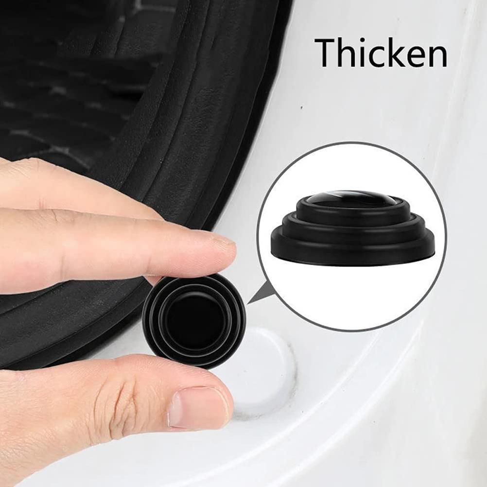 Schalldämmender, Stoßdämpfender Türschutz Zum Aufkleben, Stoßdämpfer Für Autos, Kollisionsschutzaufkleber, 4er-set, Schwarz, Universell.