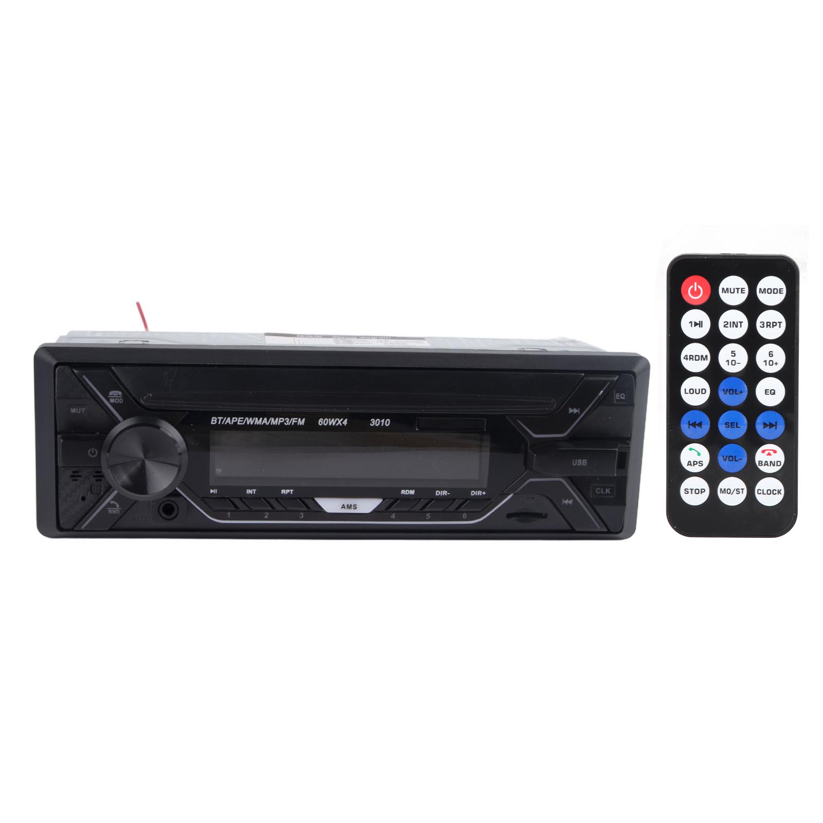 Single-din-autoradio (12 V/24 V) Mit Bluetooth, Mp3-empfänger, Fm-radio, Einstellbarer Hintergrundbeleuchtung Und Freisprecheinrichtung