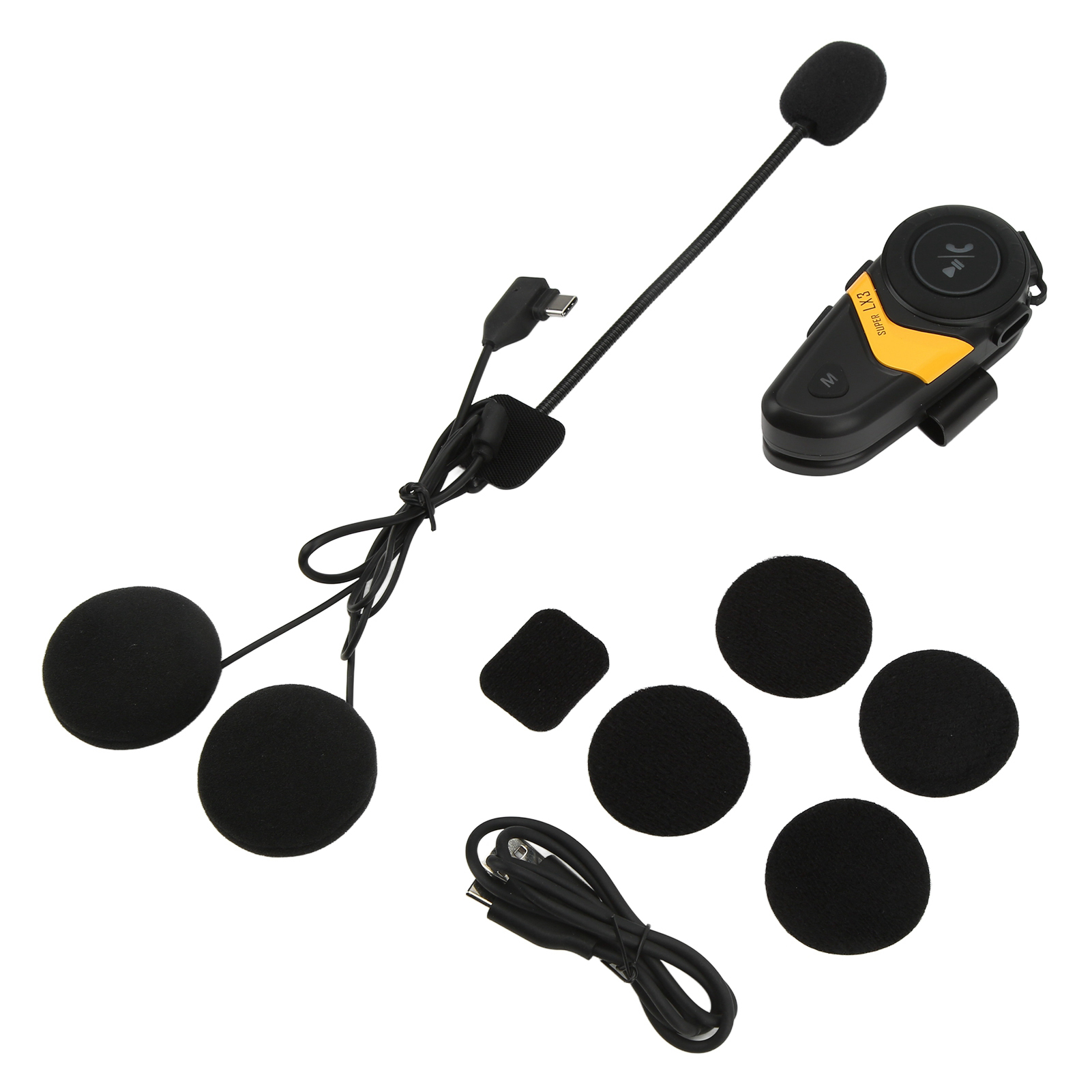 Wasserdichter Bluetooth 5.0 Motorradhelm Mit Audio, Gegensprechanlage, Kabelgebundener Und Kabelloser Freisprechfunktion, Geräuschunterdrückung Und Entstörung Für Sicheres Fahren