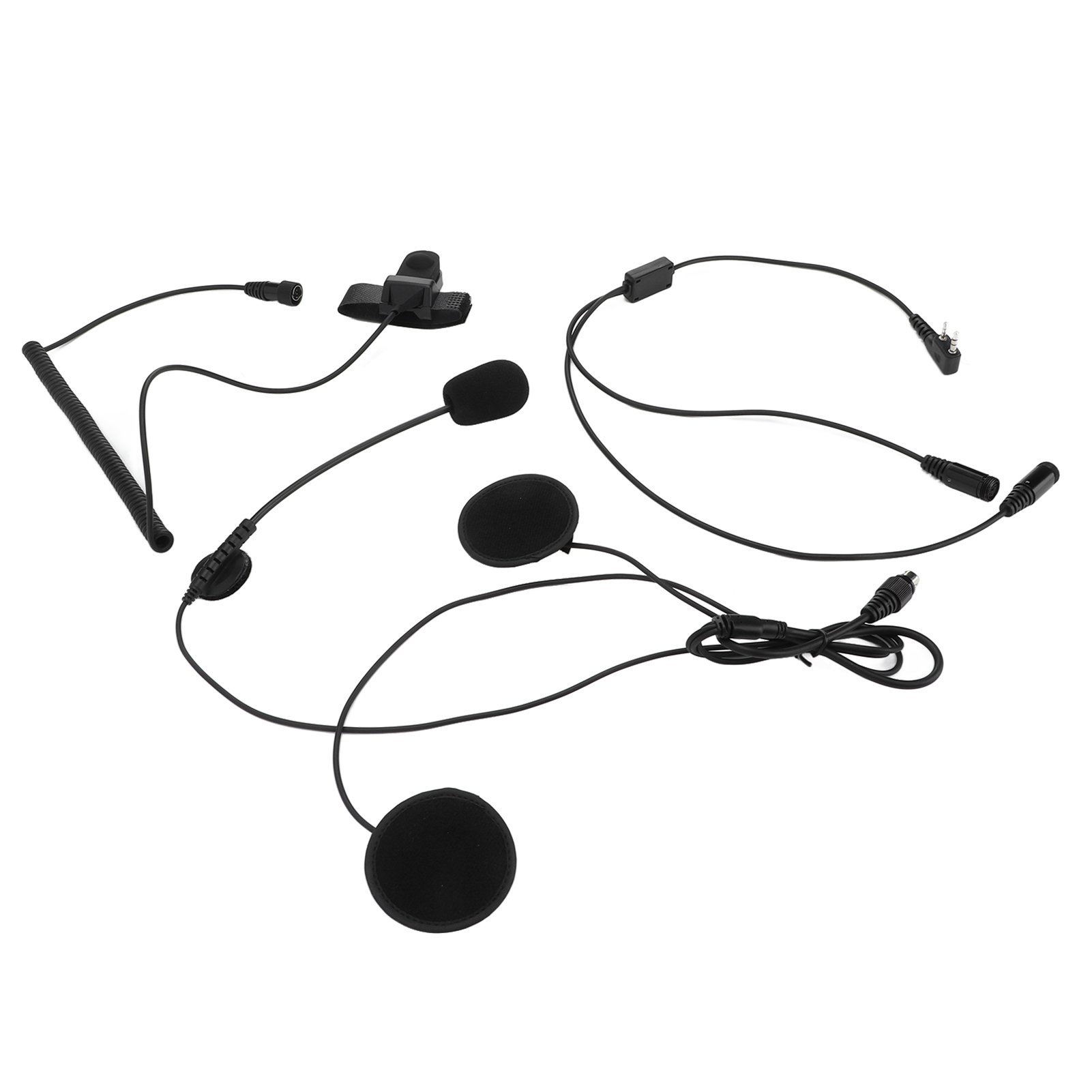 Schwarzes Ptt-2-pin-motorrad-headset Mit Integriertem Headset, Freisprecheinrichtung Für Kenwood-funkgeräte, Integriertes Headset, Kommunikationszubehör