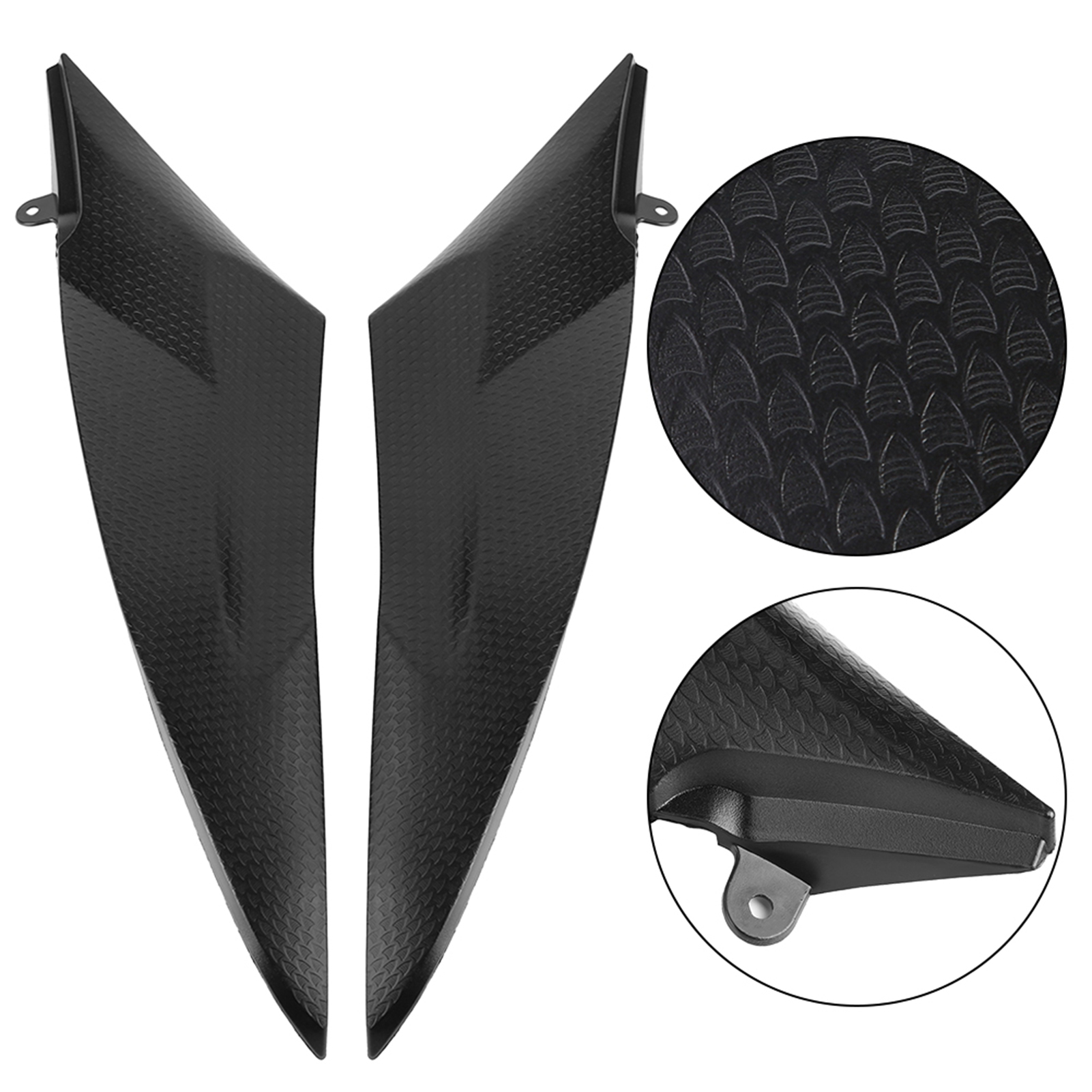 Seitenverkleidungen Aus Kohlefaser Für Den Tank Der Yamaha Yzf-r6 (2006–2007), Dekorative Schutzverkleidungen, 2-teiliges Set, Schwarz