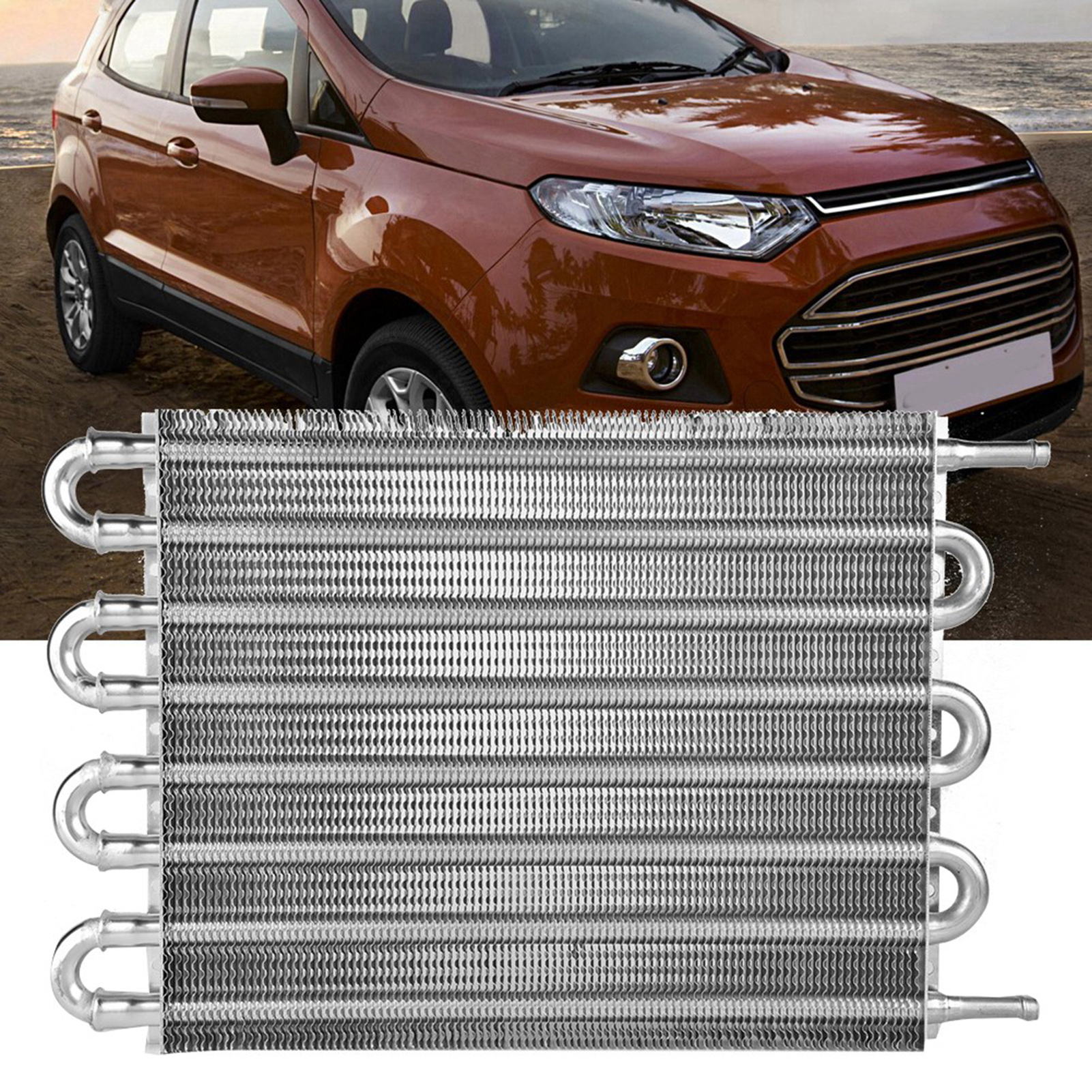 8-reihiger Ferngesteuerter Getriebeölkühler-satz, Wandlerkühler Für Automatik-/schaltgetriebe, Aluminium, Schwarz, Universal