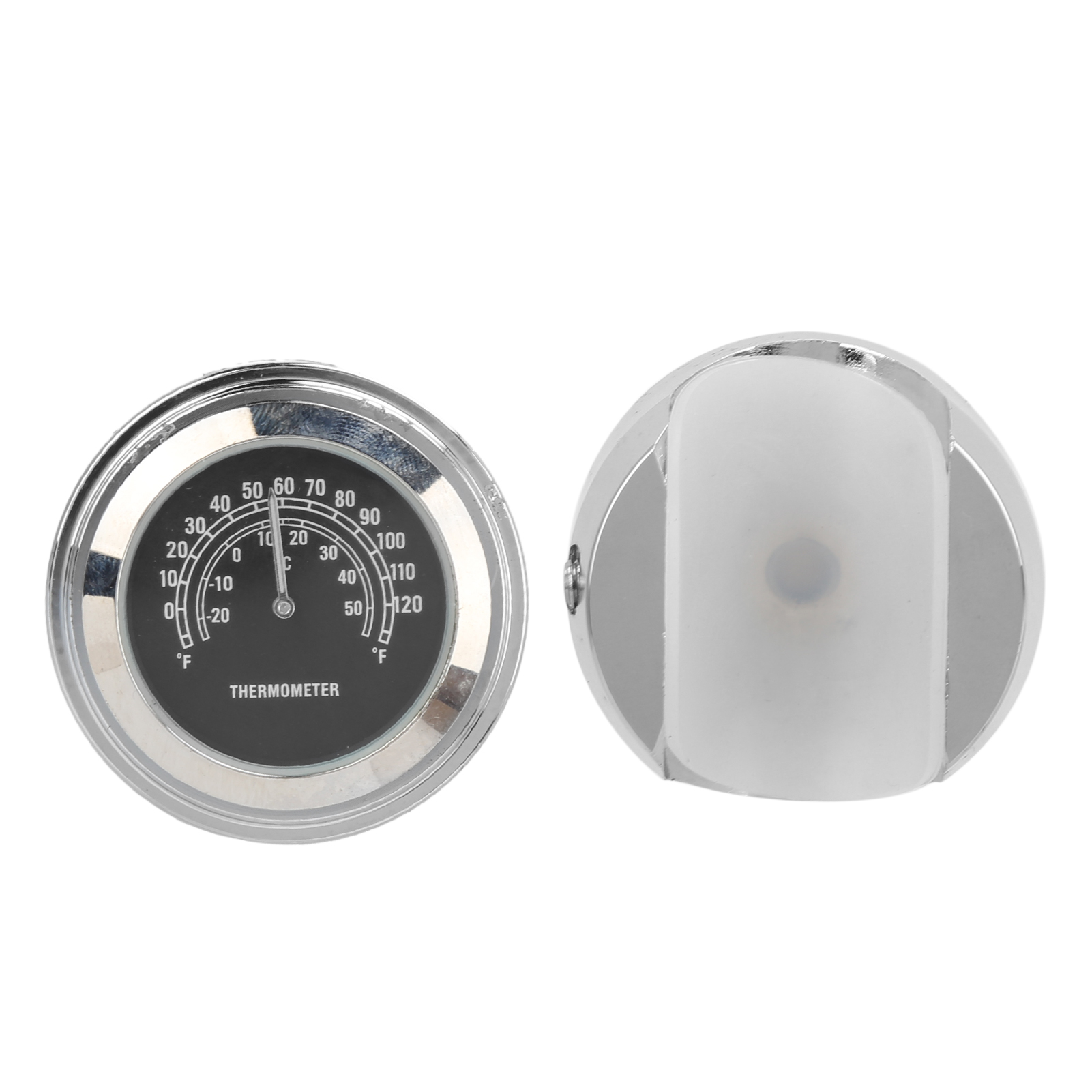 22–25 Mm Motorrad-lenkerthermometer Mit Uhr, Motorrad-temperaturanzeige-zubehör, Schwarz