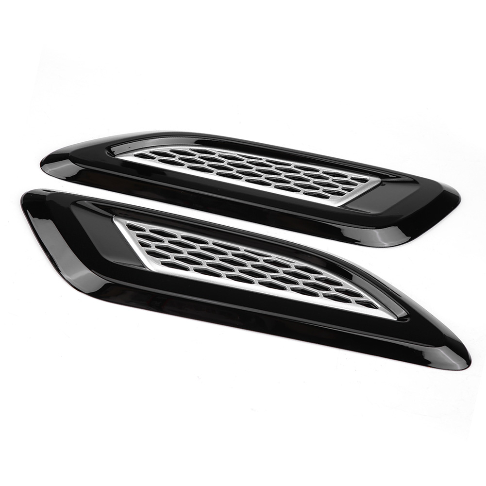 Seitlicher Lufteinlassgrill Aus Schwarzem Kunststoff Für Die Vordere Stoßstange Des Land Rover Range Rover Evoque (2012–2018), Äußerer Luftauslass, Kotflügelverkleidung, 2-teiliges Set