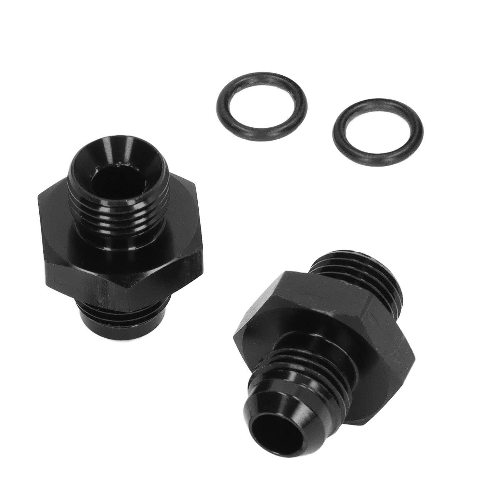 Orb6-auf-an6-verschraubung, O-ring-dichtung, Schwarzes Aluminium, Für Ölkühler, Ansaugkrümmer, Abgaskrümmer, Abgasanlage