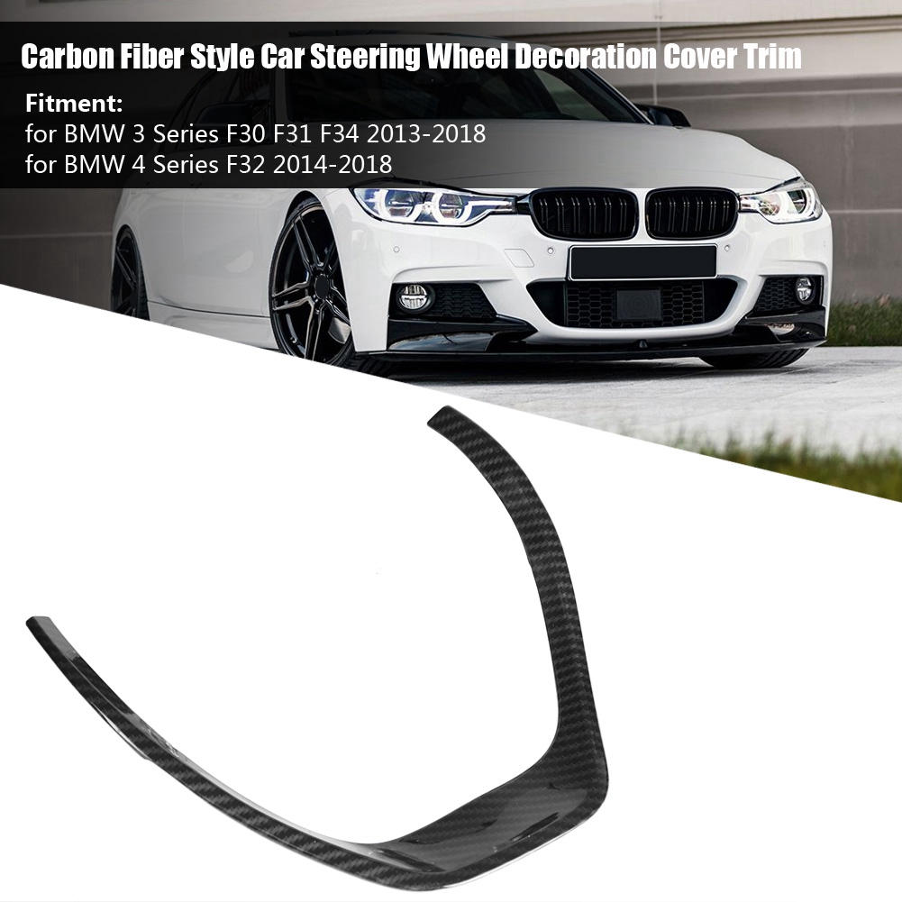 Dekorative Lenkradabdeckung In Carbonfaser-optik Für Bmw 3er F30 F31 F34 (2013–2018), Lenkradschutz, Premium-zubehör, Schwarz