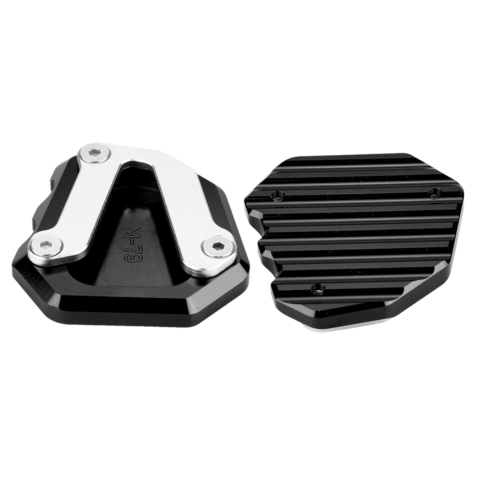 Satz Mit 2 Cnc-gefrästen Seitenständerverbreiterungen Für 790er Motorräder, Schwarz, Kompatibel Mit 2018-2019, Rutschfeste Stützplatte.