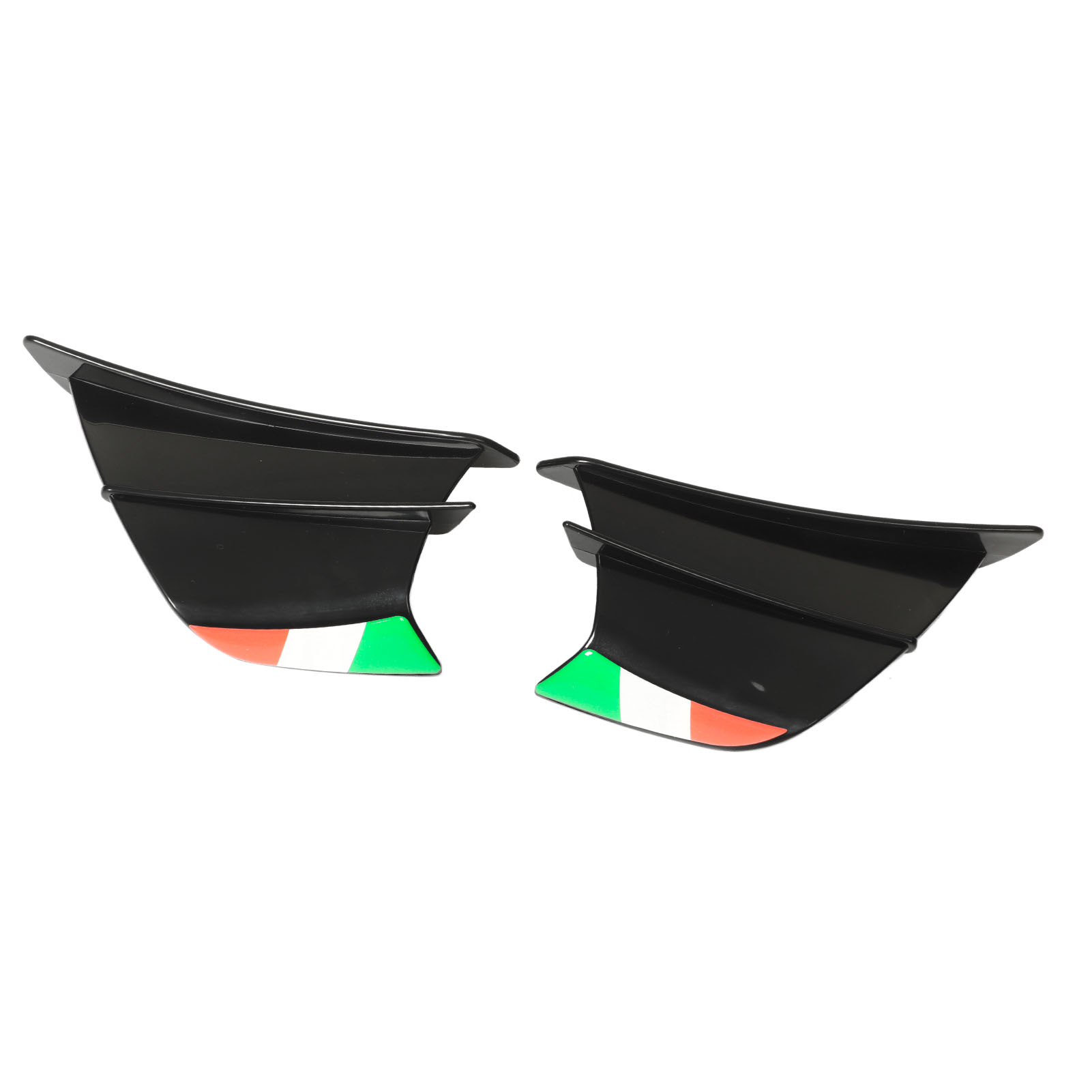 2 Seitenverkleidungsflügel Für Ninja 400 250 Z900 Z1000 Motorrad, Schwarze Spoiler, 2-teiliges Set