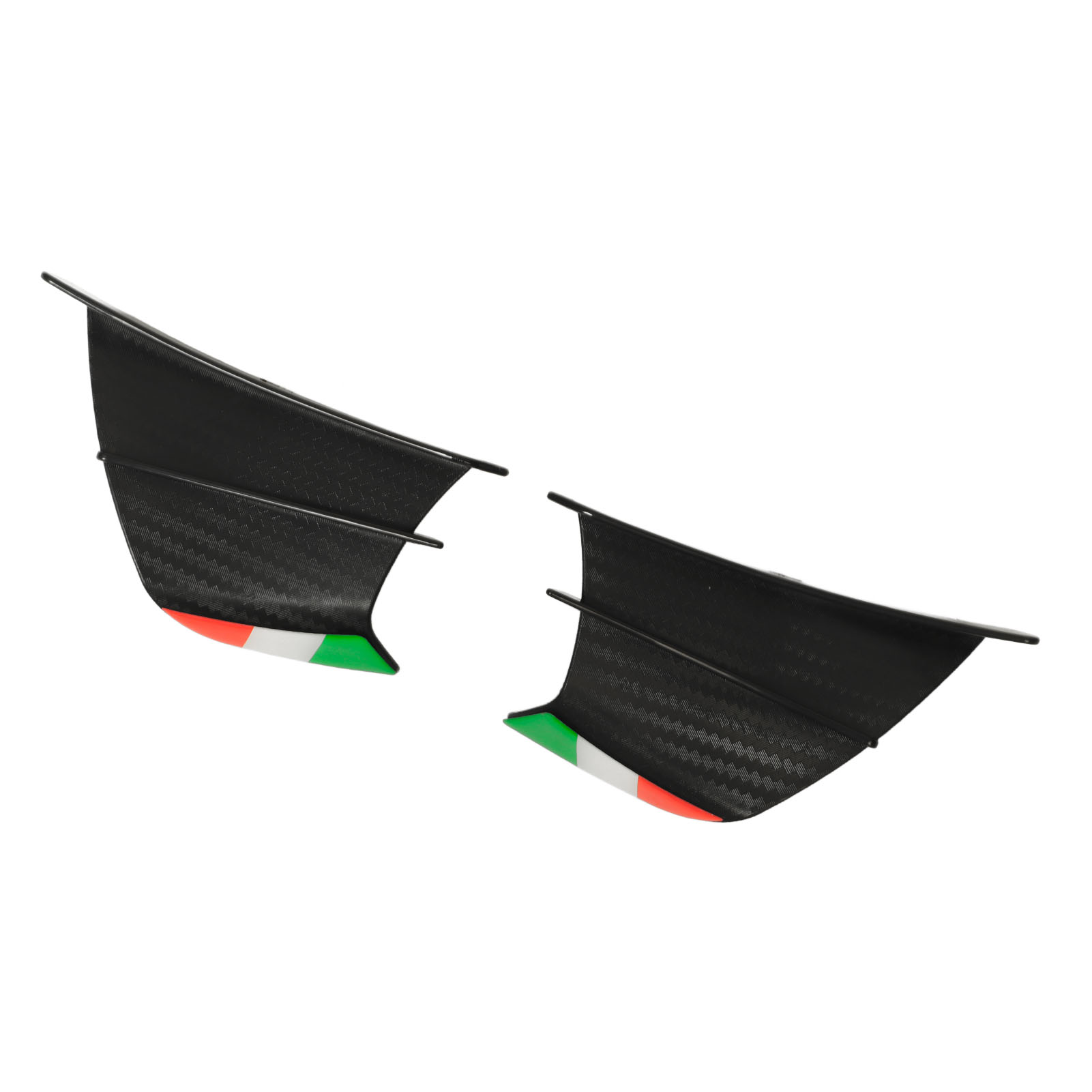 2 Motorrad-seitenspoiler-winglets Aus Matter Kohlefaser, Kompatibel Mit Ninja 400, 250, Z900 Und Z1000 (verkleidungs-deflektor-kit)