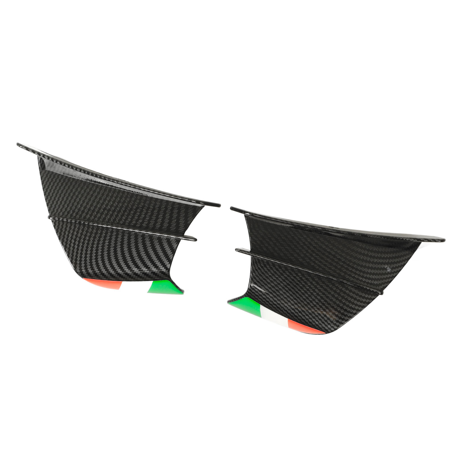 Motorrad-seitenspoiler-verkleidungen Winglets, Kompatibel Mit Ninja 400, 250, Z900, Z1000, Glänzende Carbonfaser-optik