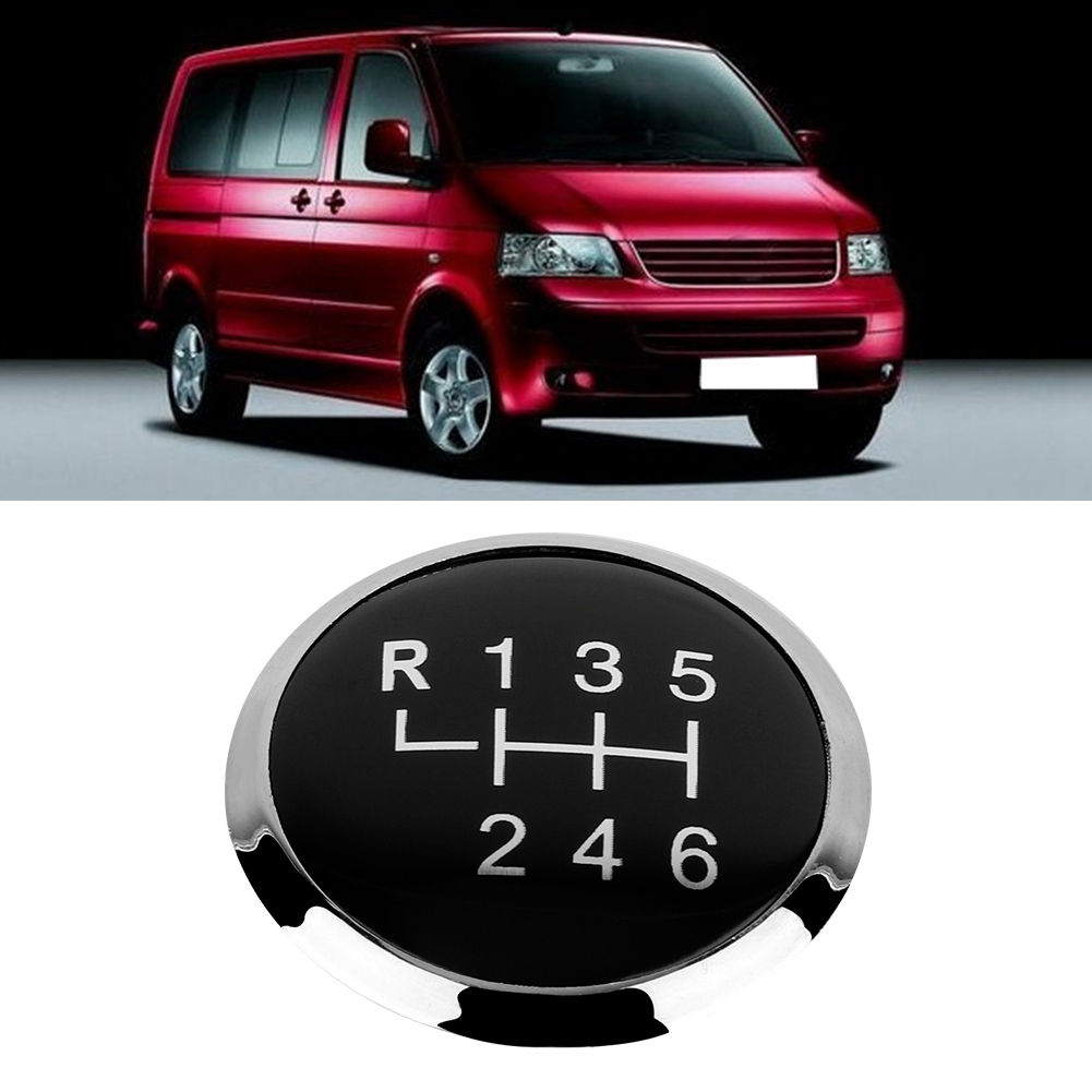 6-gang-schalthebel Für Vw T5 T5.1 Gp (2003–2011), Schaltknauf Mit Emblem, Schutzleiste, Schwarz, Für Den Fahrzeuginnenraum