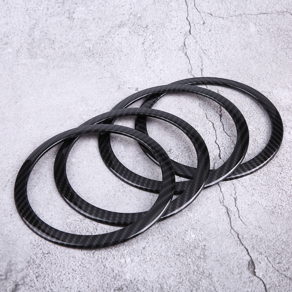4 Türlautsprecherringe In Carbonfaser-optik Für Bmw 3er F30 Gt F34 (2013–2018), Schwarze Zierleiste