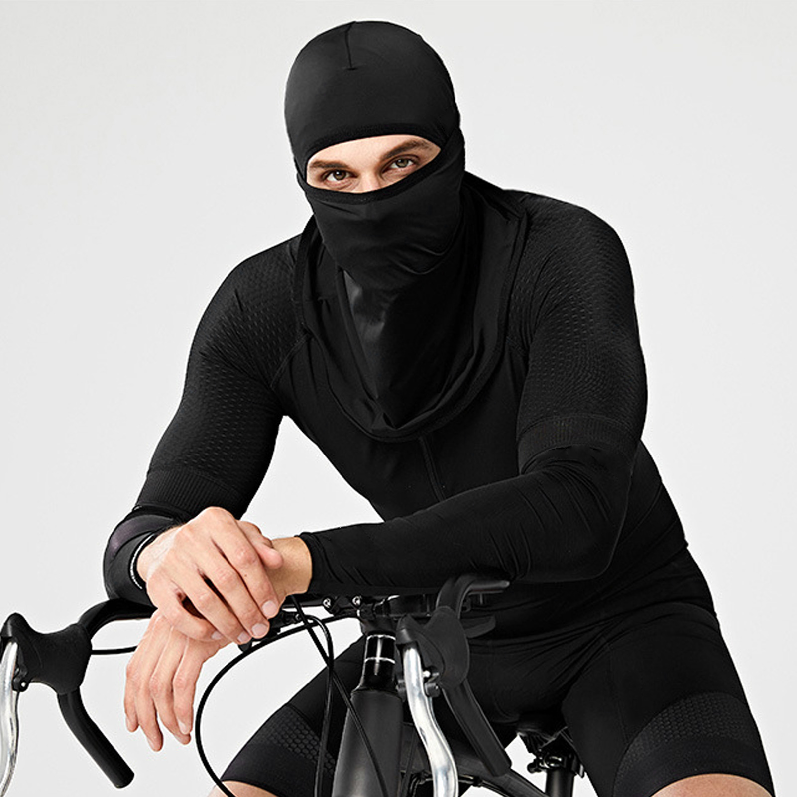 Motorrad-uv-schutzhaube, Elastische Viskose, Sonnenschutz Für Fahrer, Wiederverwendbarer Nackenwärmer, Für Damen Und Herren, Schwarz Xtj09
