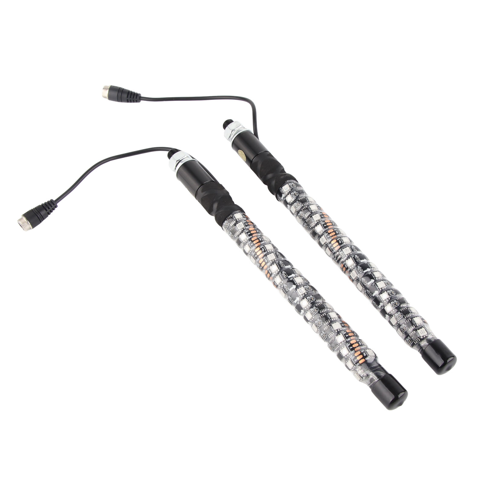 1 Fuß Led-fahnenmast, 12–24 V, 20 Farben, Ip67 Wasserdicht, Überlastschutz, Fernbedienung, Flexibler Antennenmast, Selbstleuchtend