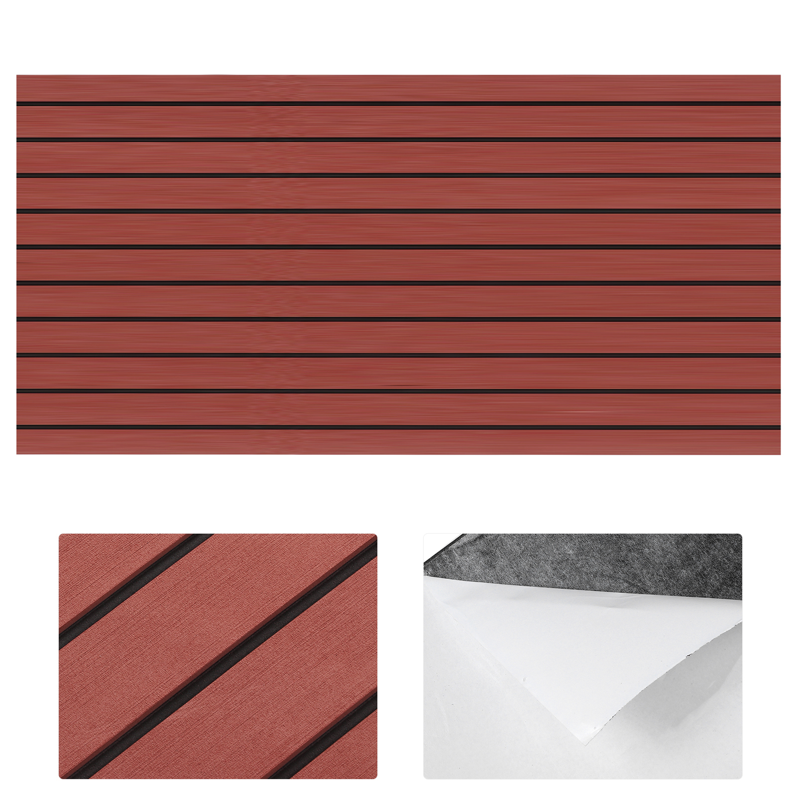 Rutschfeste Eva-bootsbodenmatte, Deckabdeckung 240 X 60 Cm, Dunkelbraun/schwarz, Schaumstoffplatte Für Boote, Wohnmobile Und Yachten