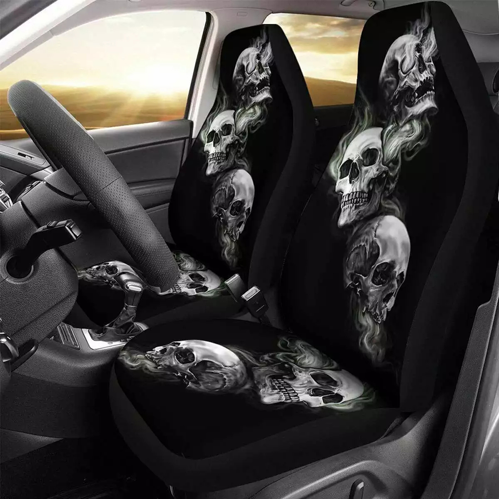 Halloween-skelett-autositzbezug – Wasserdicht, Atmungsaktiv, Universeller Schutz Für Auto, Lkw, Suv, Van