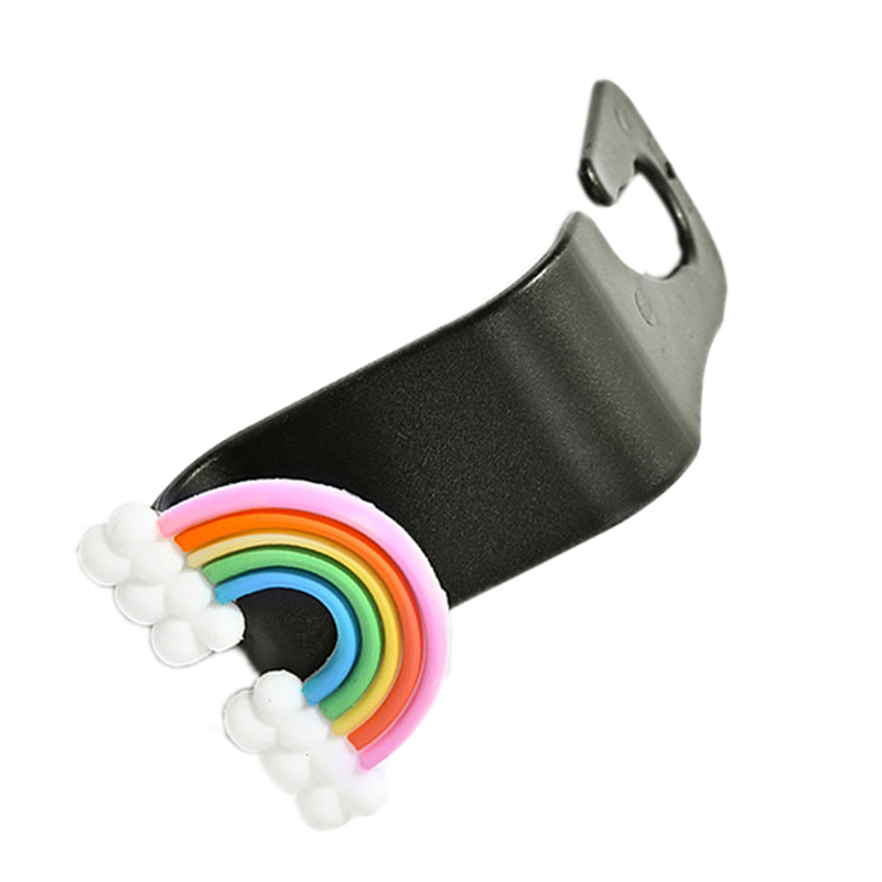Kopfstützen-taschenhalter Für Autositze, Wandmontierter Aufbewahrungsorganizer Mit Regenbogenmuster Für Jacken, Regenschirme, Handtaschen, Einkäufe Und Tablet