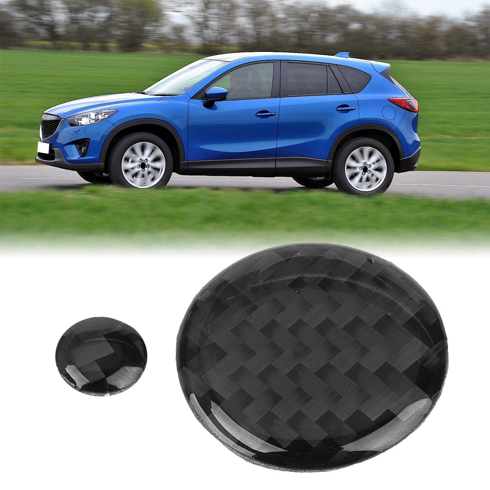 2x Originale Carbonfaser-lautstärkeregler-abdeckung Für Mazda Cx-5 2017–2018, Einstellknopf-abdeckung, Interieur-zubehör, Schwarz