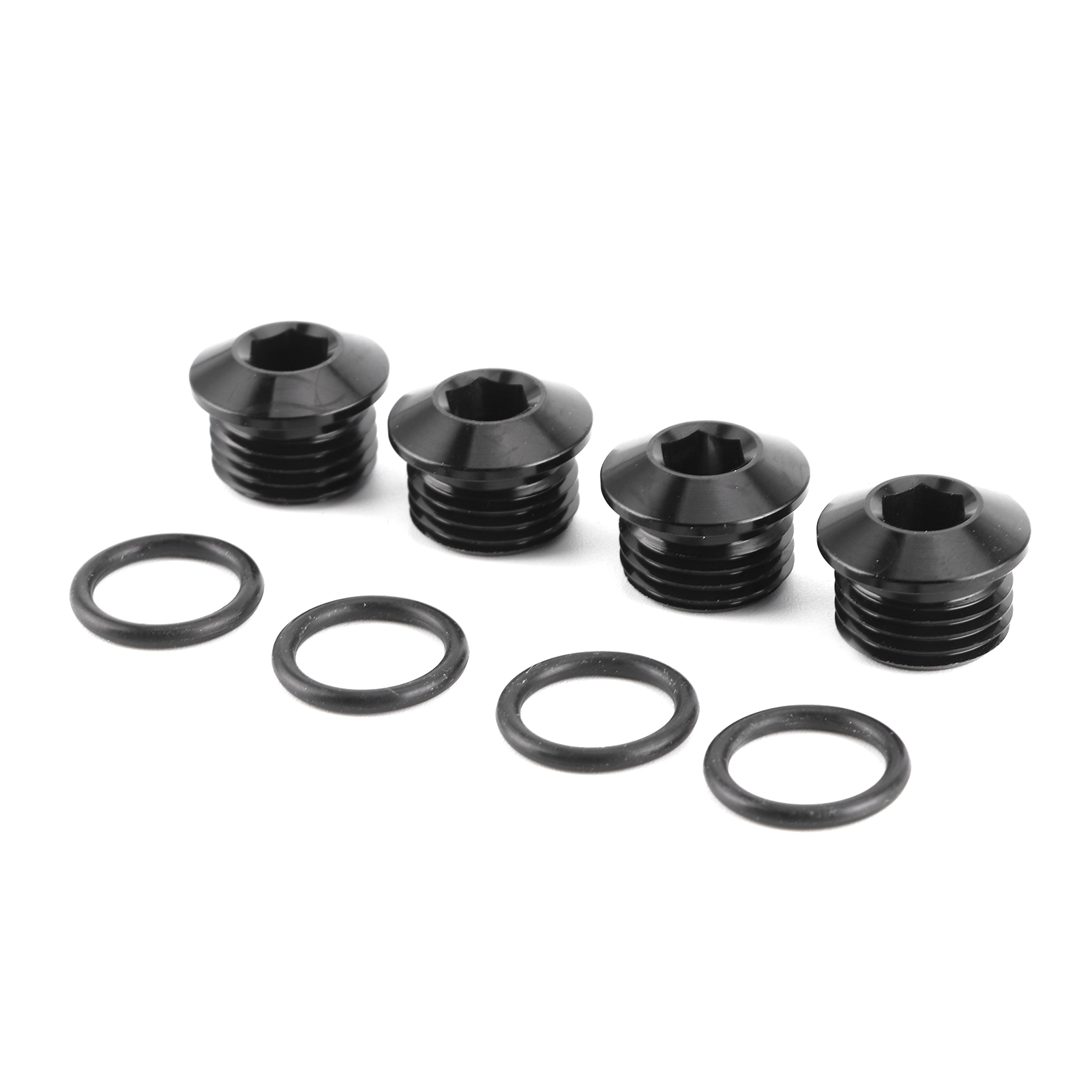 6an Sechskant-außengewindestopfen Mit O-ring, Orb-anschluss, Schwarz Eloxiertes Aluminium, Dichtungssatz, Anschlusskappe, Hochleistungs-autoteil.