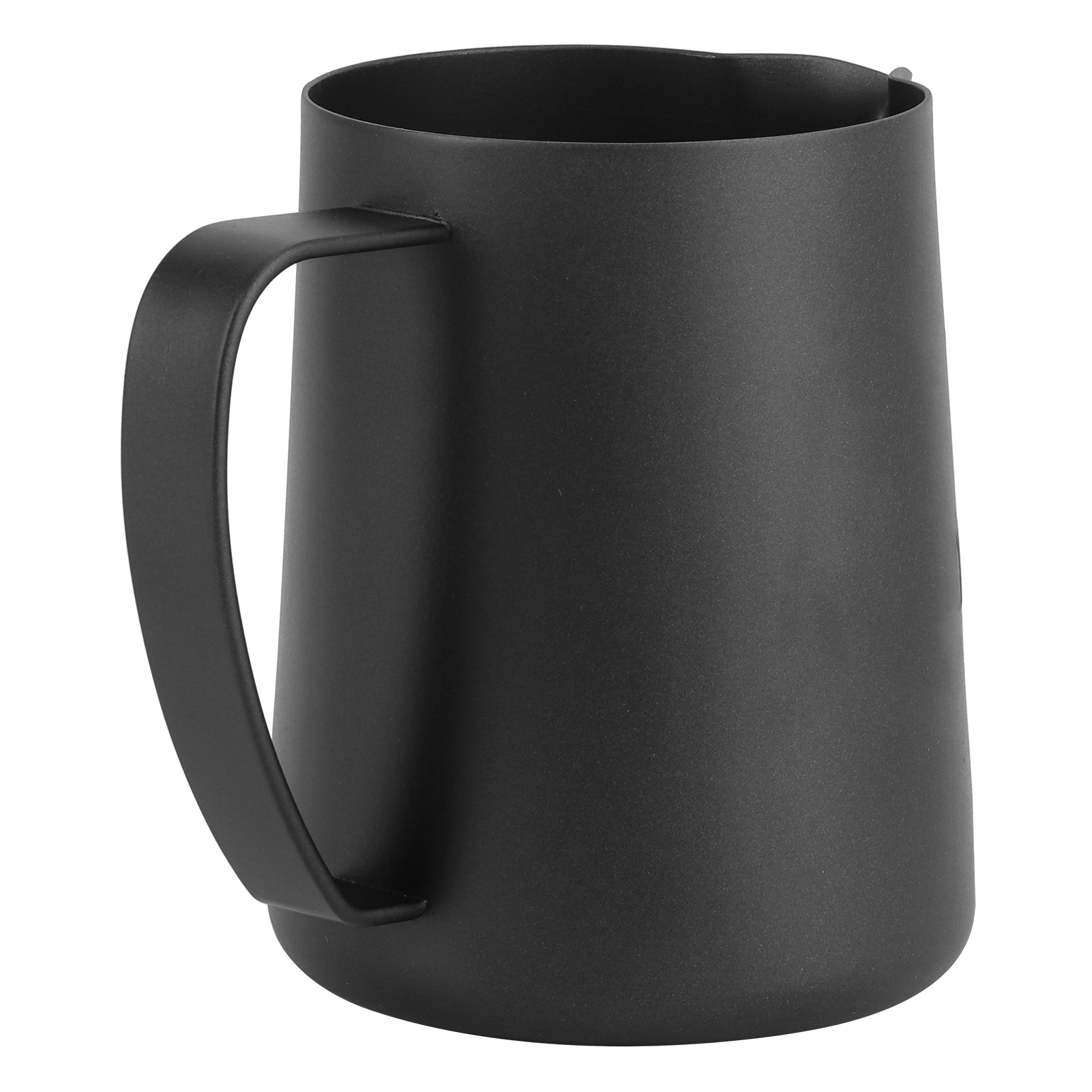 Mattschwarzer Latte-becher, Edelstahl 304, Milchkännchen Für Latte Art, Schwanenmotiv, 400 Ml