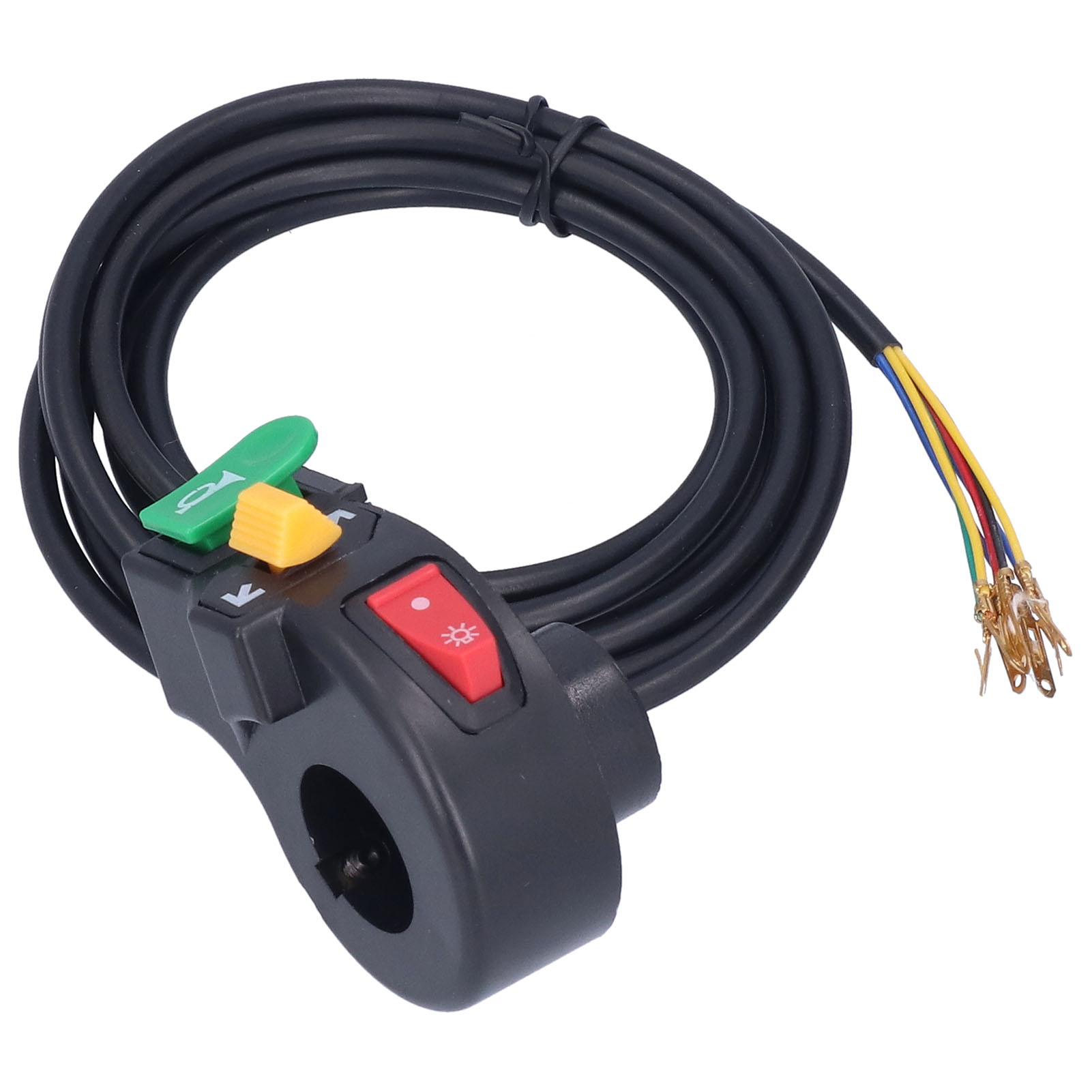 3-in-1-fahrradlenkersteuerung Für 22-mm-lenker, Wasserdichter Pvc-schalter, Hupe, Blinker Und Universeller Scheinwerfer