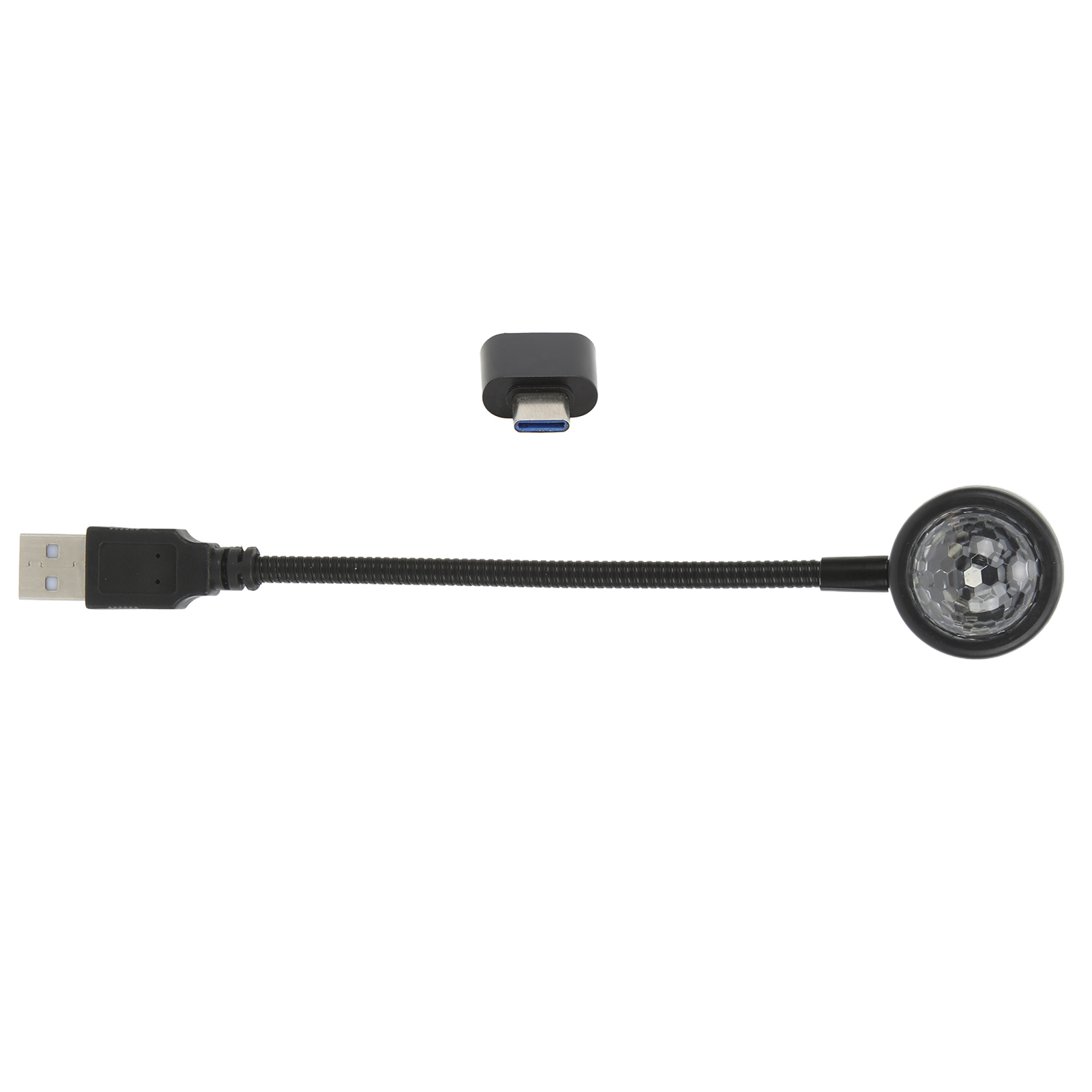 Usb-led-sternenprojektor-nachtlicht Mit Sprachsteuerung, 360° Verstellbarer Drehung, Romantisch Tragbar Für Auto Und Zuhause (usb-c)