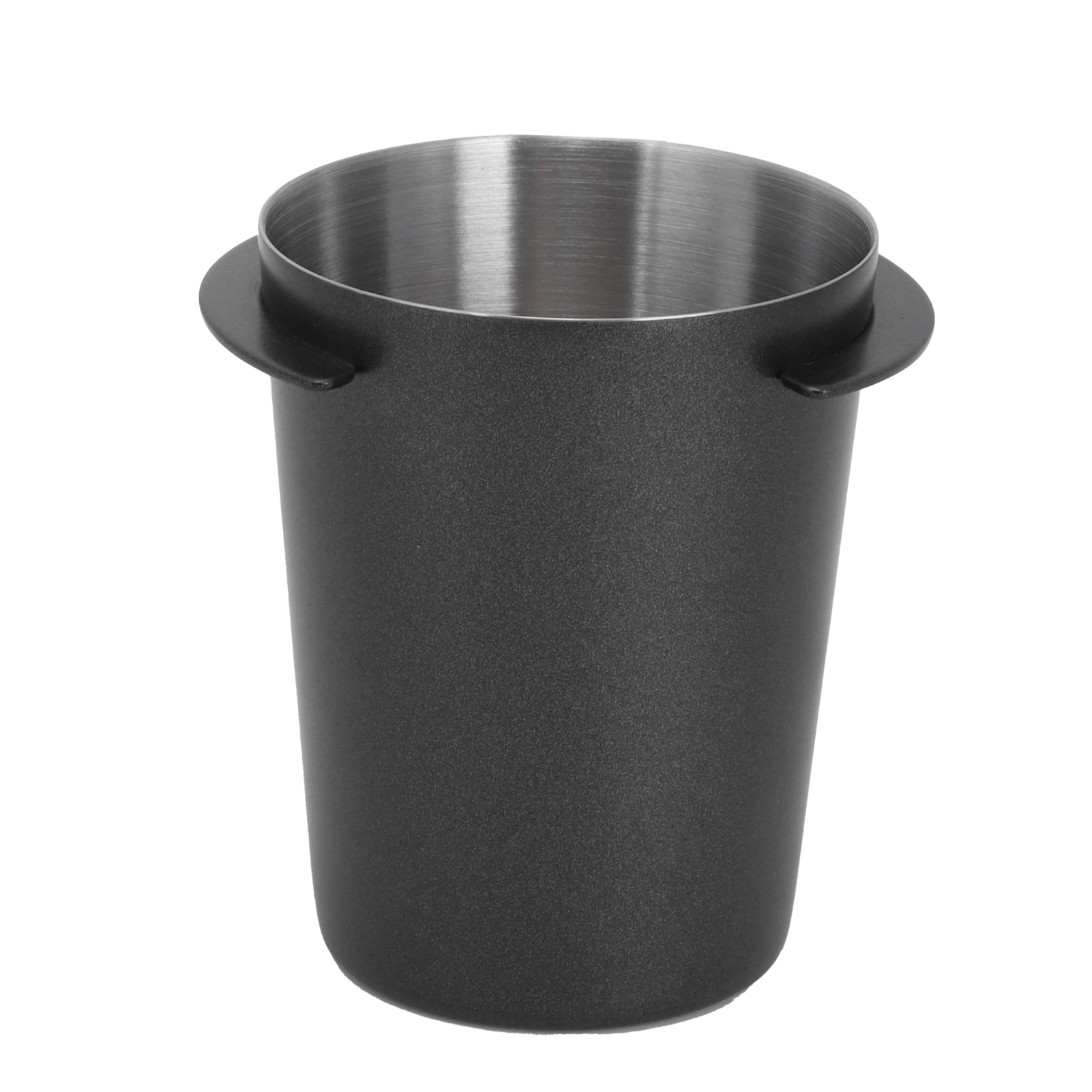 58-mm-kaffeedosierfilterhalter, Dosierbecher Aus Edelstahl, Schwarzes Zubehör Für Espressomaschinen.