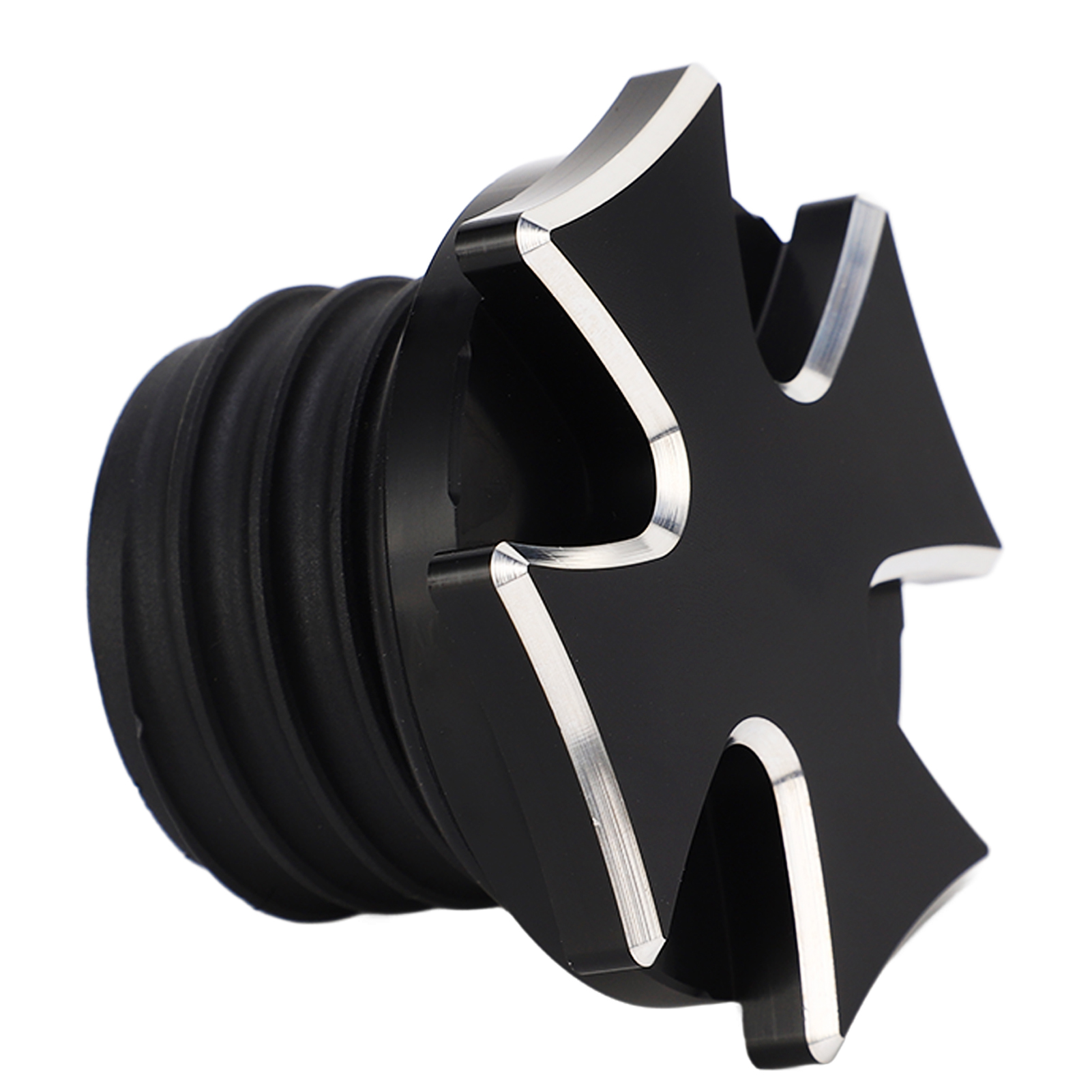 Cnc-gefräster Tankdeckel Aus Aluminium Für Motorräder, Dekorativer, Belüfteter Tankdeckel, Ersatzteil Für Touring-modelle, Schwarz, Robustes Ersatzteil.