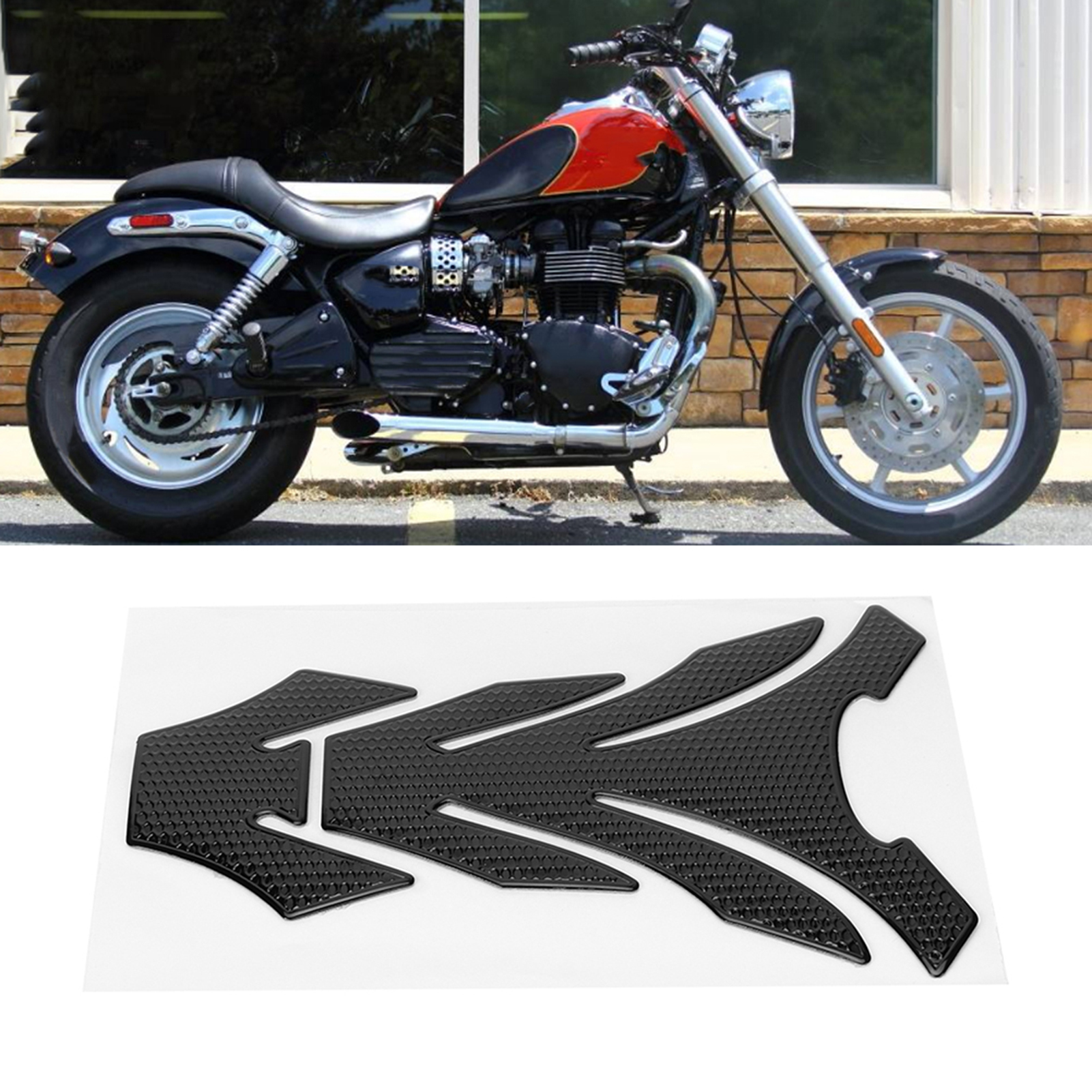 Motorrad-benzintank-aufkleber-pad-schutz-dekoration Passend Für Yamaha, Schwarz