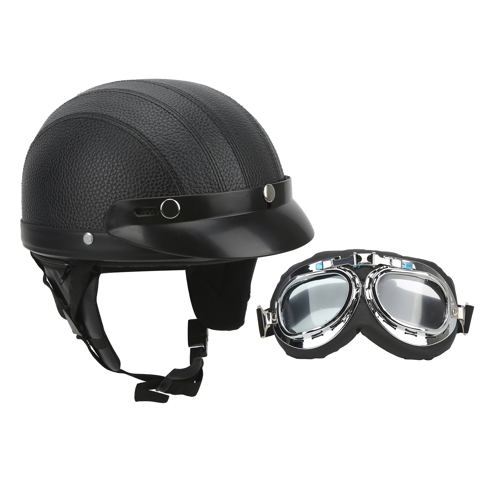 Motorradhelm Mit Beschlagfreiem Visier Und Uv-schutz, Kunstleder, Universell Für Roller Und Motorrad